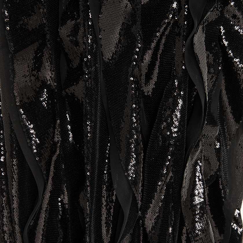 A-line Sequins Dress With Chiffon Details - Image 5