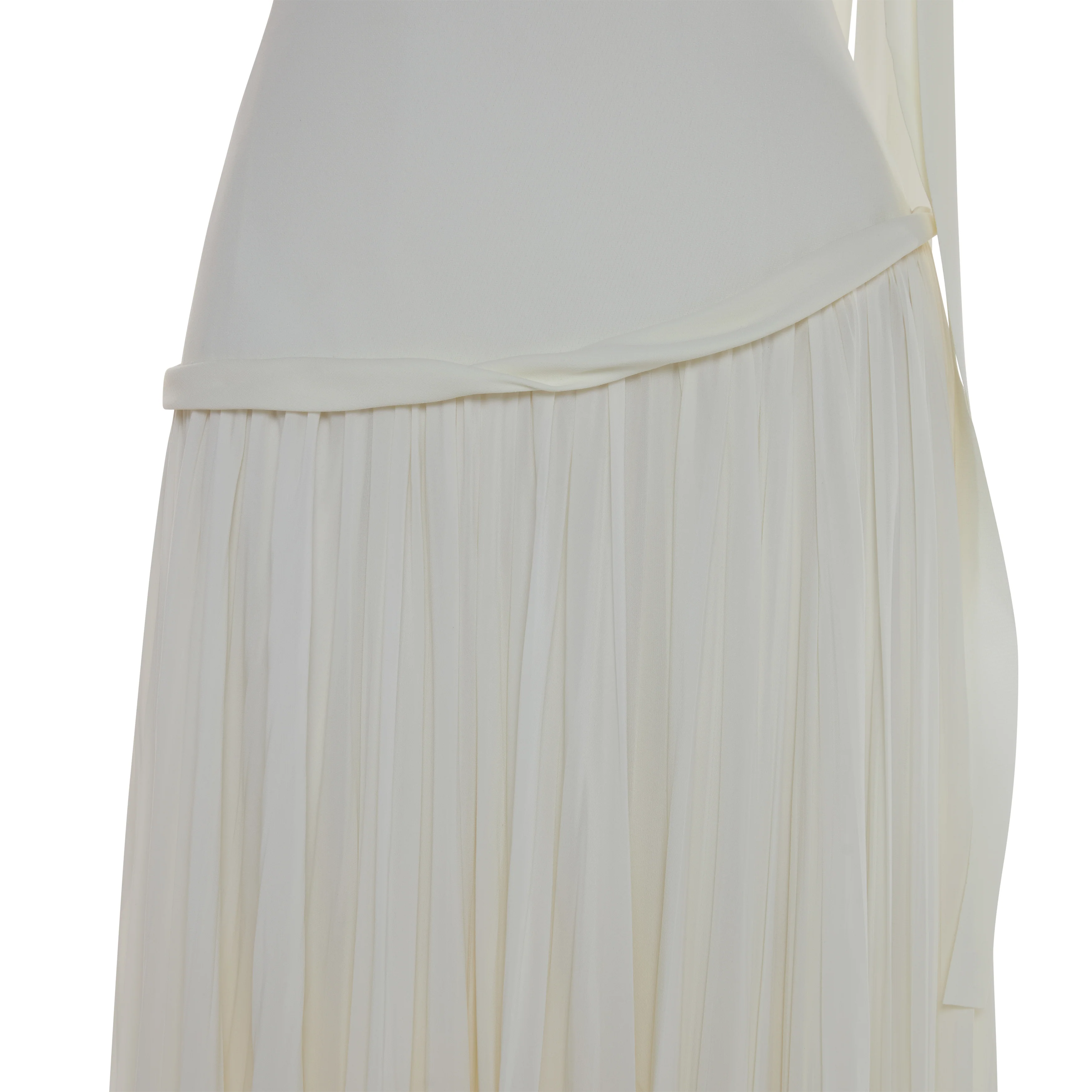 ANA - FITTED CREPE GOWN WITH CHIFFON CUT-OUTS AND HEART NECKLINE - Image 4