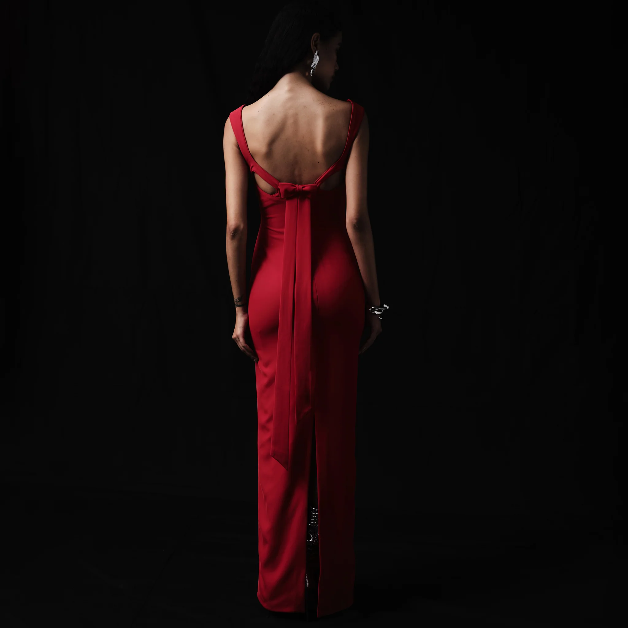 Body Con Crepe Dress - Image 4