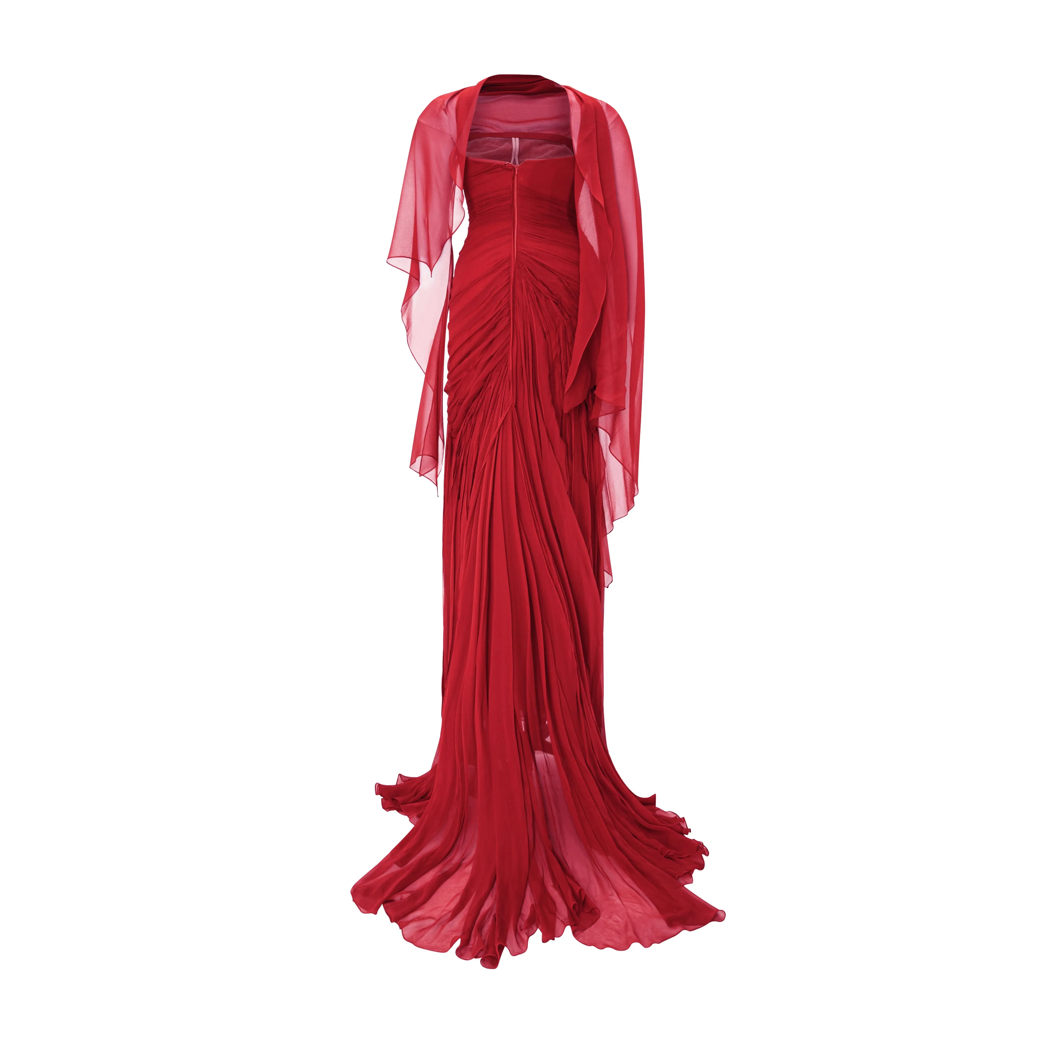 Silk Georgette Draped Dress - Image 10