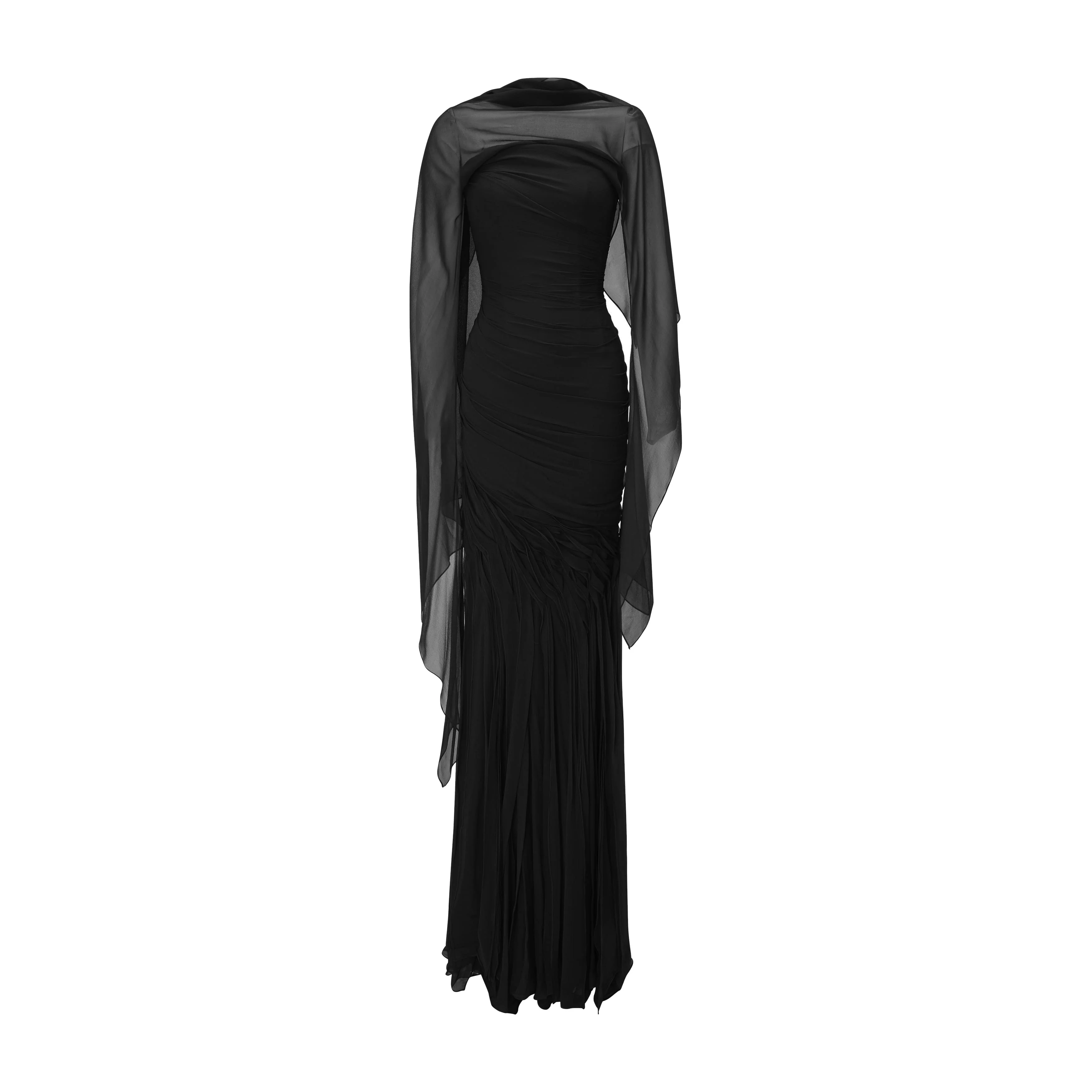 Silk Georgette Draped Dress - Image 7