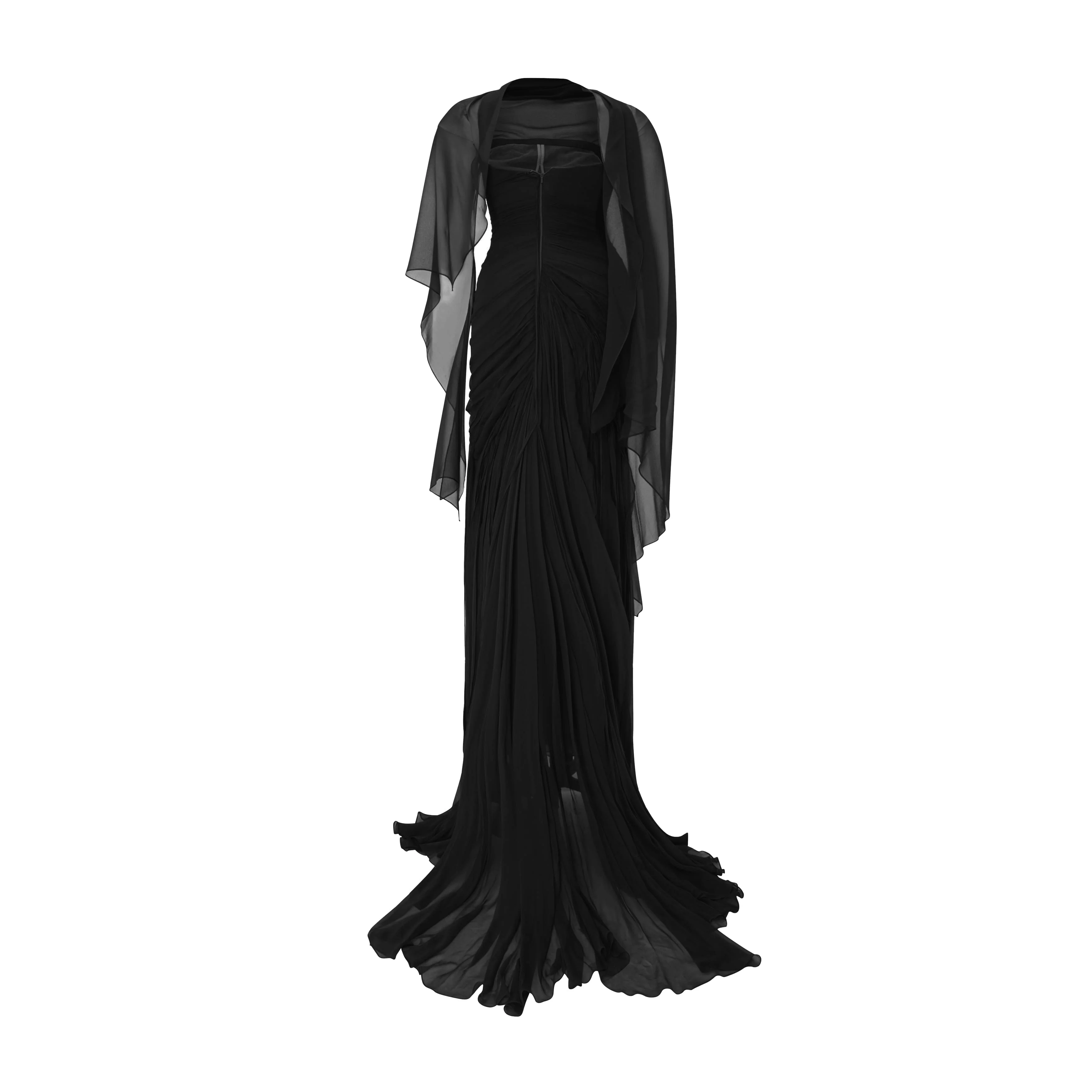 Silk Georgette Draped Dress - Image 8