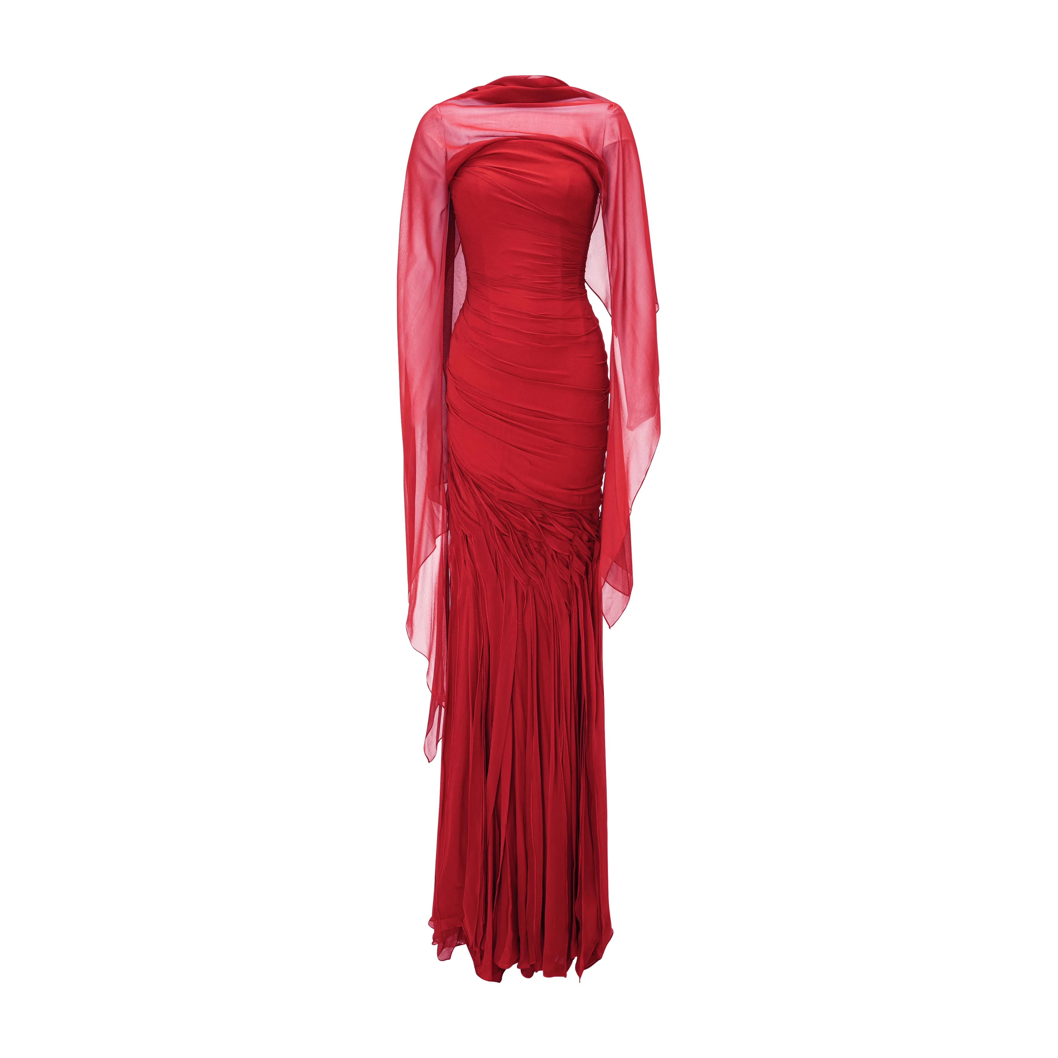 Silk Georgette Draped Dress - Image 9