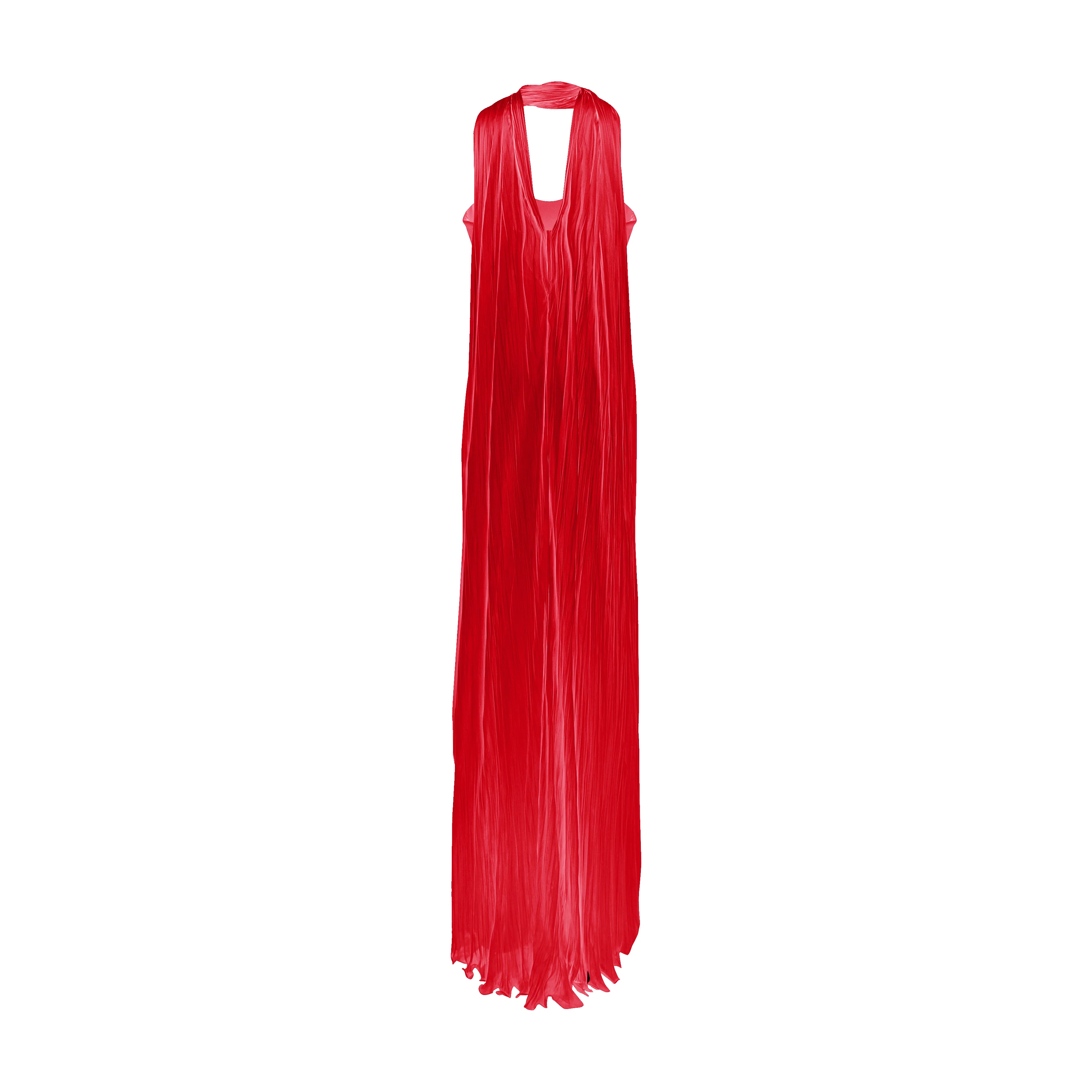 Chiffon Scarf Crepe Maxi Dress - Image 7