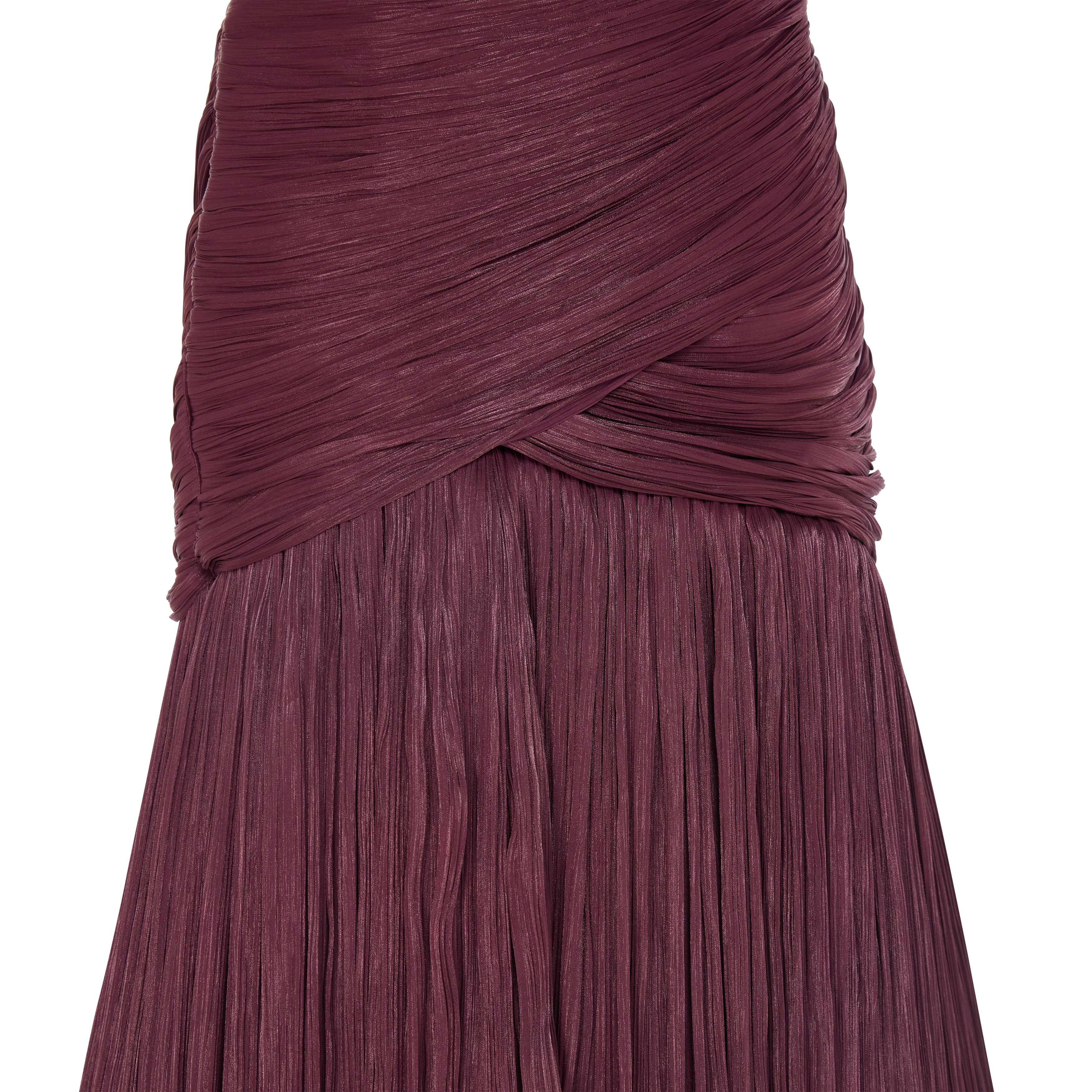 CLAUDIA - STRAPLESS PLEATED FISH-CUT SILK GOWN WITH CORSET - Image 4