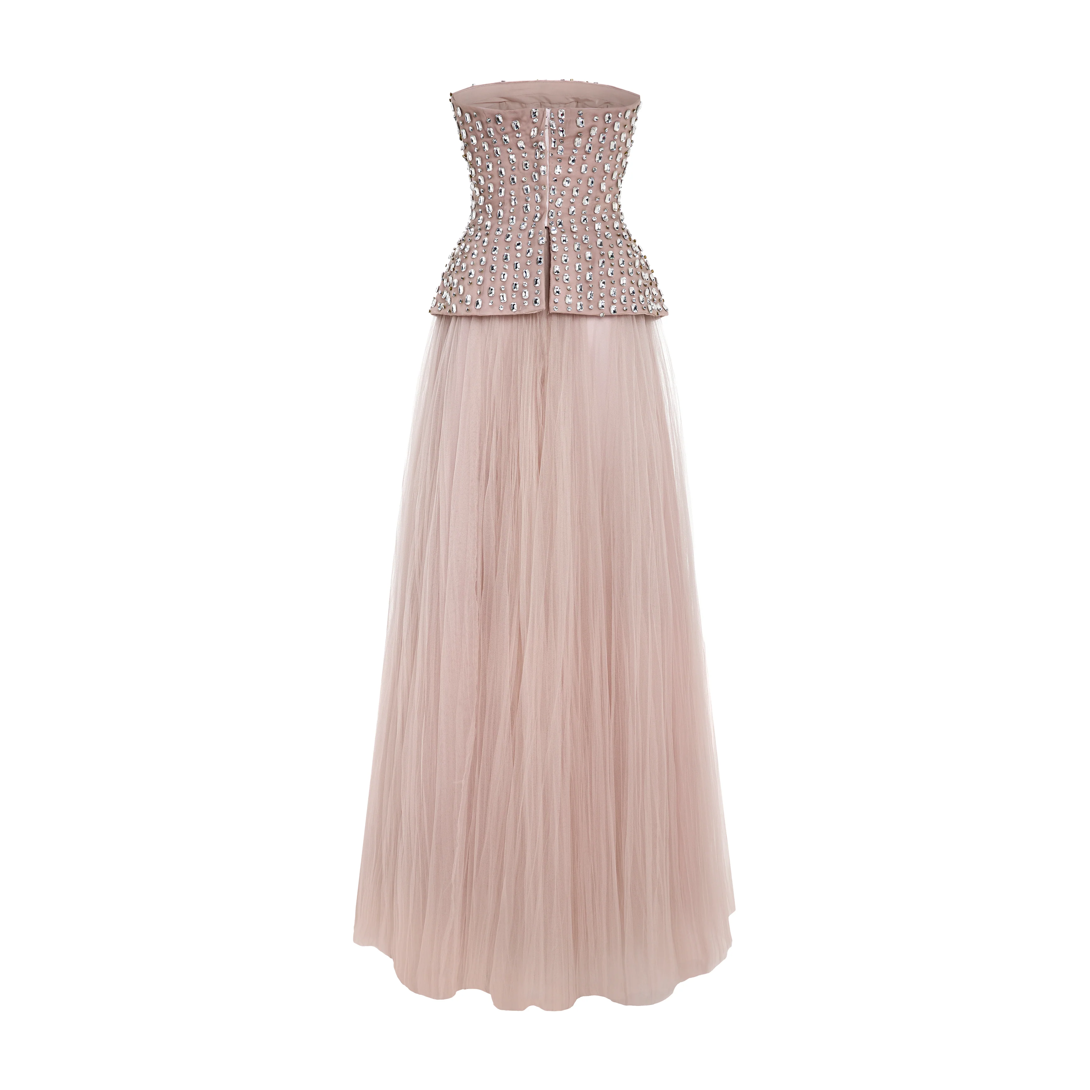 Crystal-Embellished Stone Laced Top - Image 3