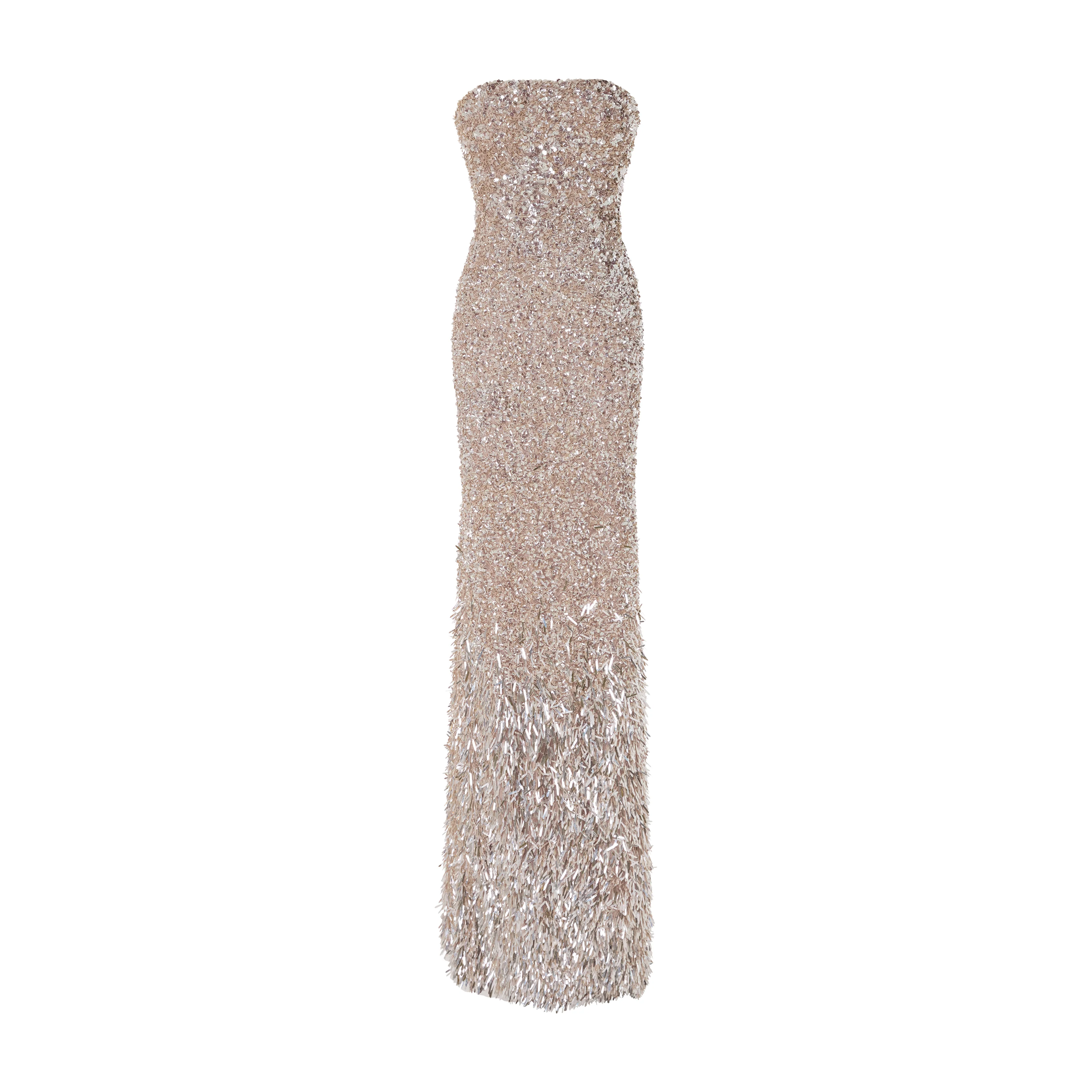 DAILIN - STRAPLESS EMBROIDERED GOWN WITH DÉGRADÉ EFFECT