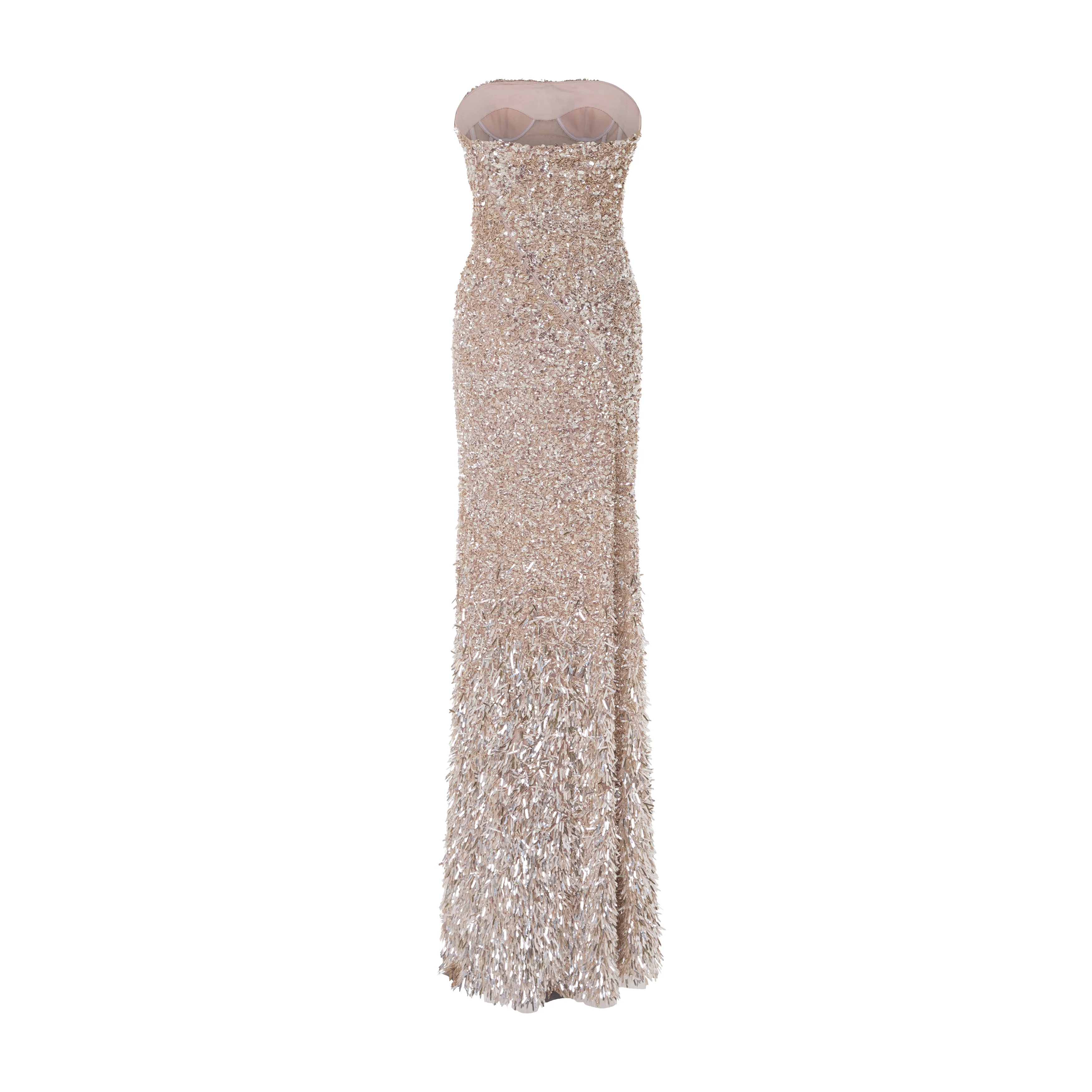DAILIN - STRAPLESS EMBROIDERED GOWN WITH DÉGRADÉ EFFECT - Image 3