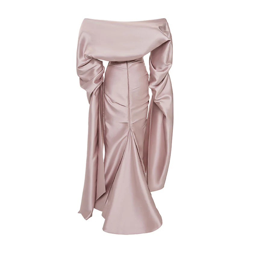 DRAPED MIKADO GOWN - Image 3