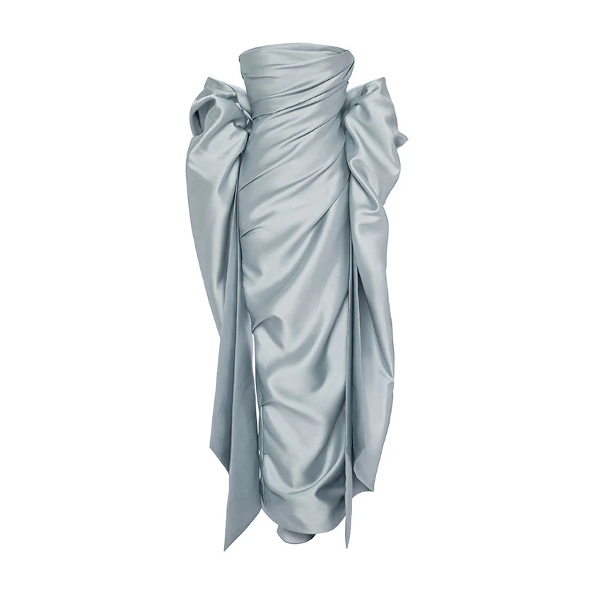 DRAPED MIKADO GOWN - Image 6