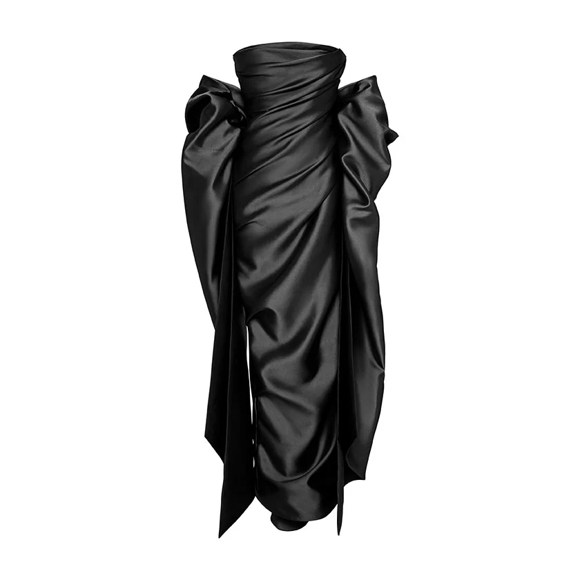 DRAPED MIKADO GOWN - Image 8
