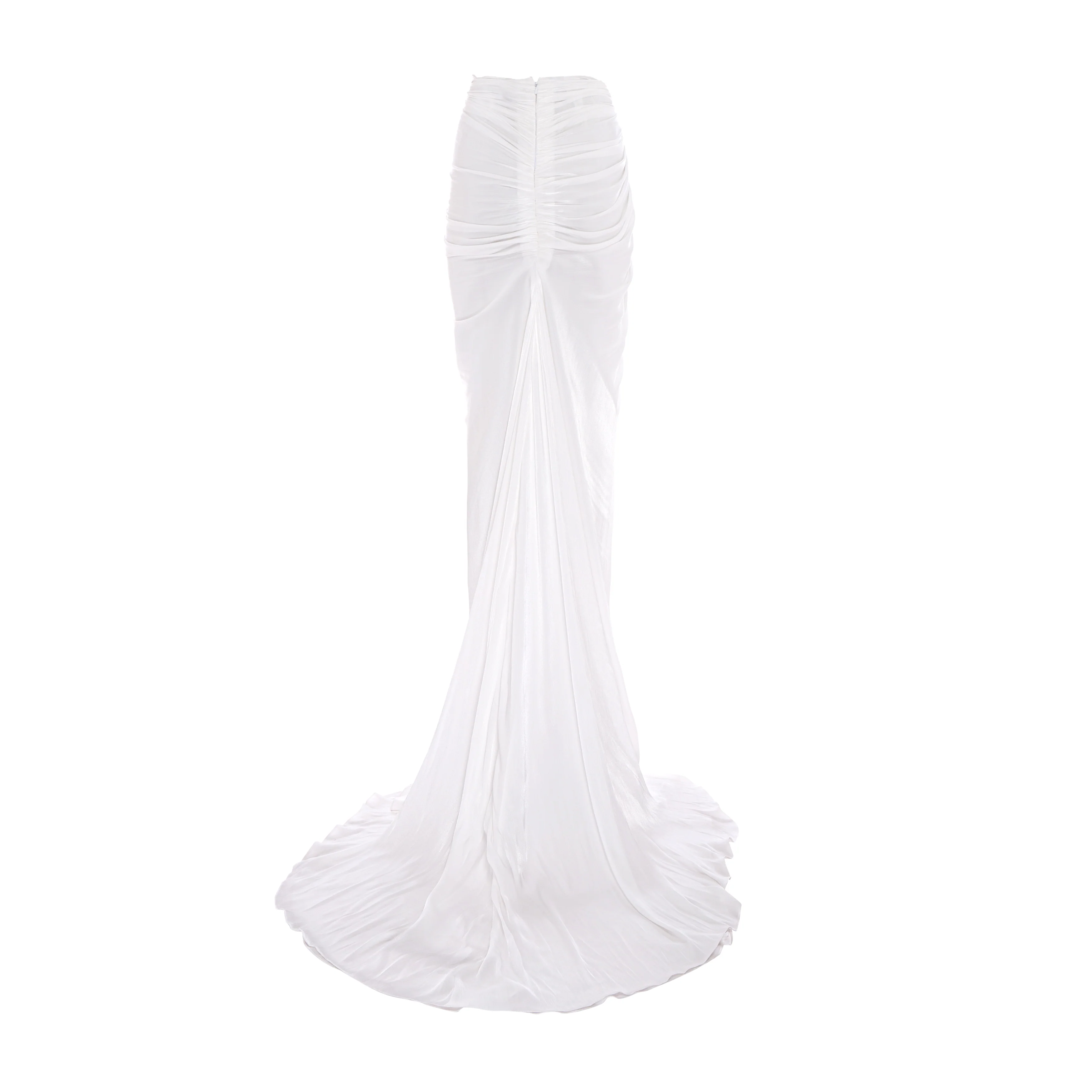 Draped Satin - like Skirt - Image 3
