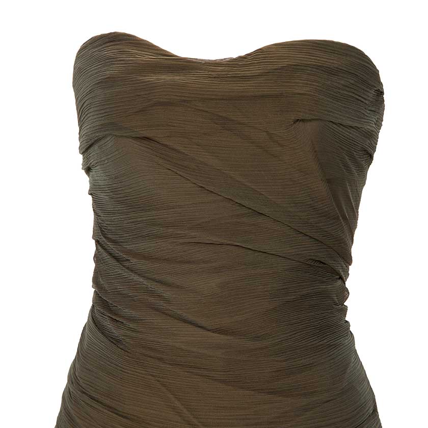 DRAPED SILKY CHIFFON WITH DETACHABLE TAIL - Image 5