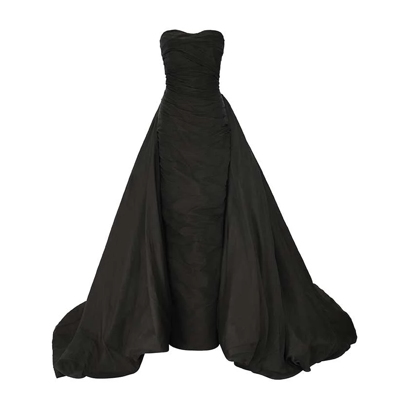 DRAPED SILKY CHIFFON WITH DETACHABLE TAIL - Image 7