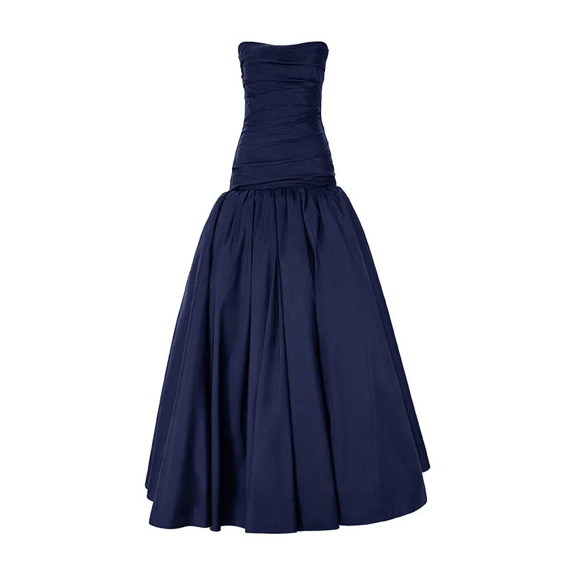 DRAPED TAFFETA WITH BALL SKIRT GOWN - Image 5