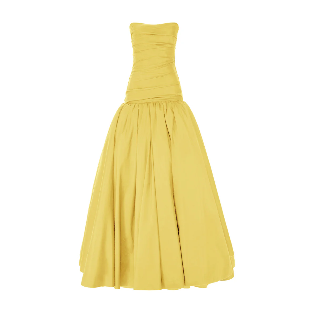 DRAPED TAFFETA WITH BALL SKIRT GOWN - Image 9