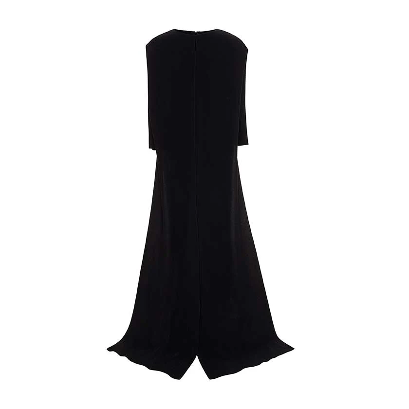 EMBODIED LONG-SLEEVE GOWN WITH CAPE - Image 4
