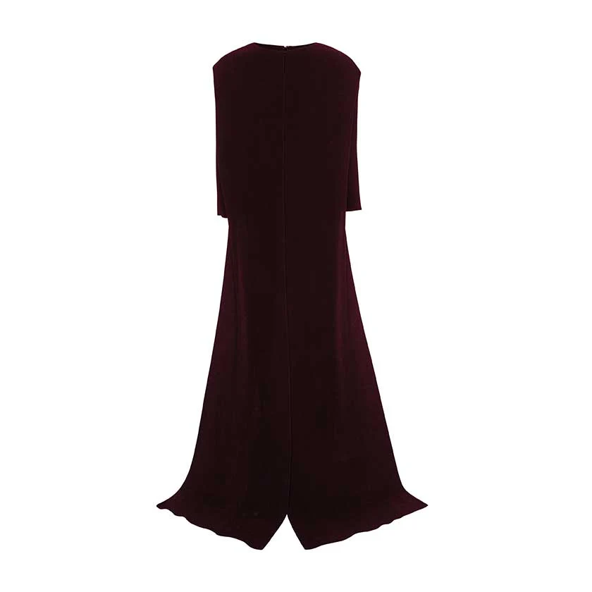 EMBODIED LONG-SLEEVE GOWN WITH CAPE - Image 6