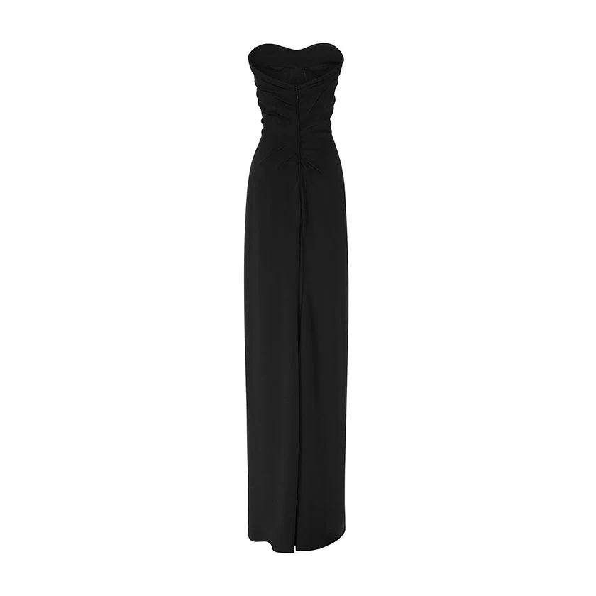 HAND-MANIPULATED CREPE GOWN WITH CAPE - Image 10