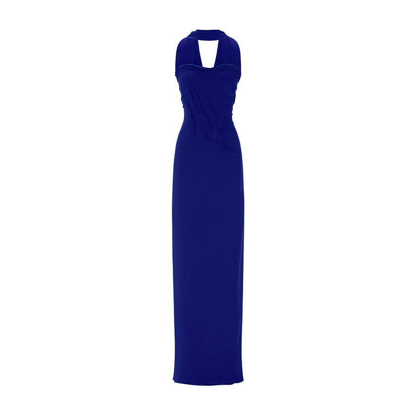 HAND-MANIPULATED CREPE GOWN WITH CAPE - Image 4