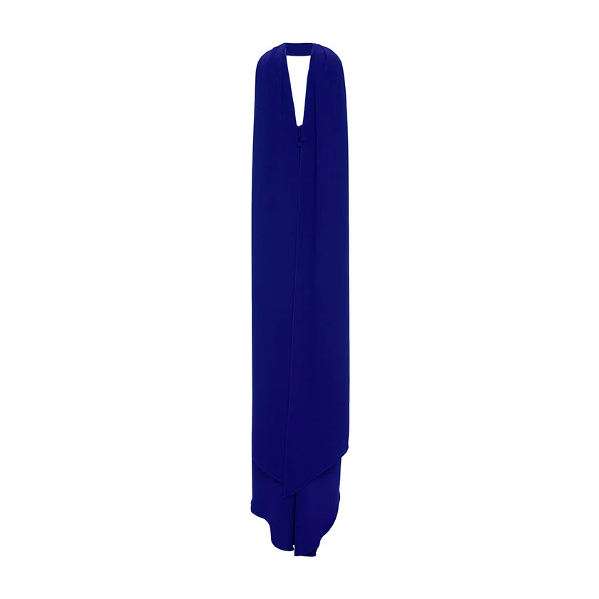 HAND-MANIPULATED CREPE GOWN WITH CAPE - Image 5