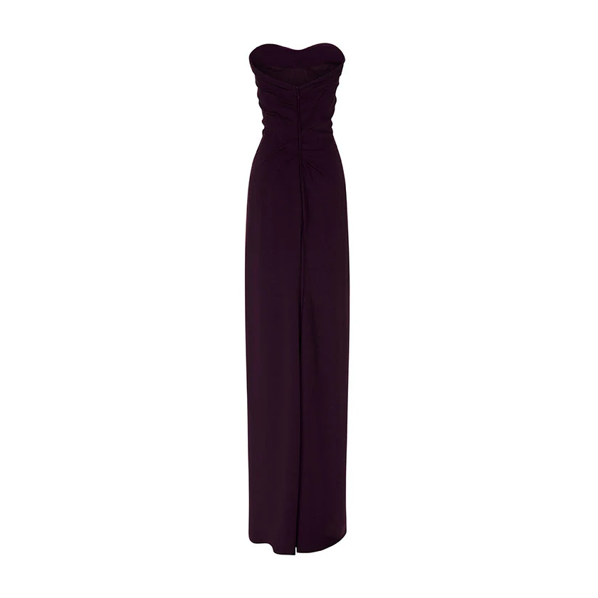 HAND-MANIPULATED CREPE GOWN WITH CAPE - Image 8