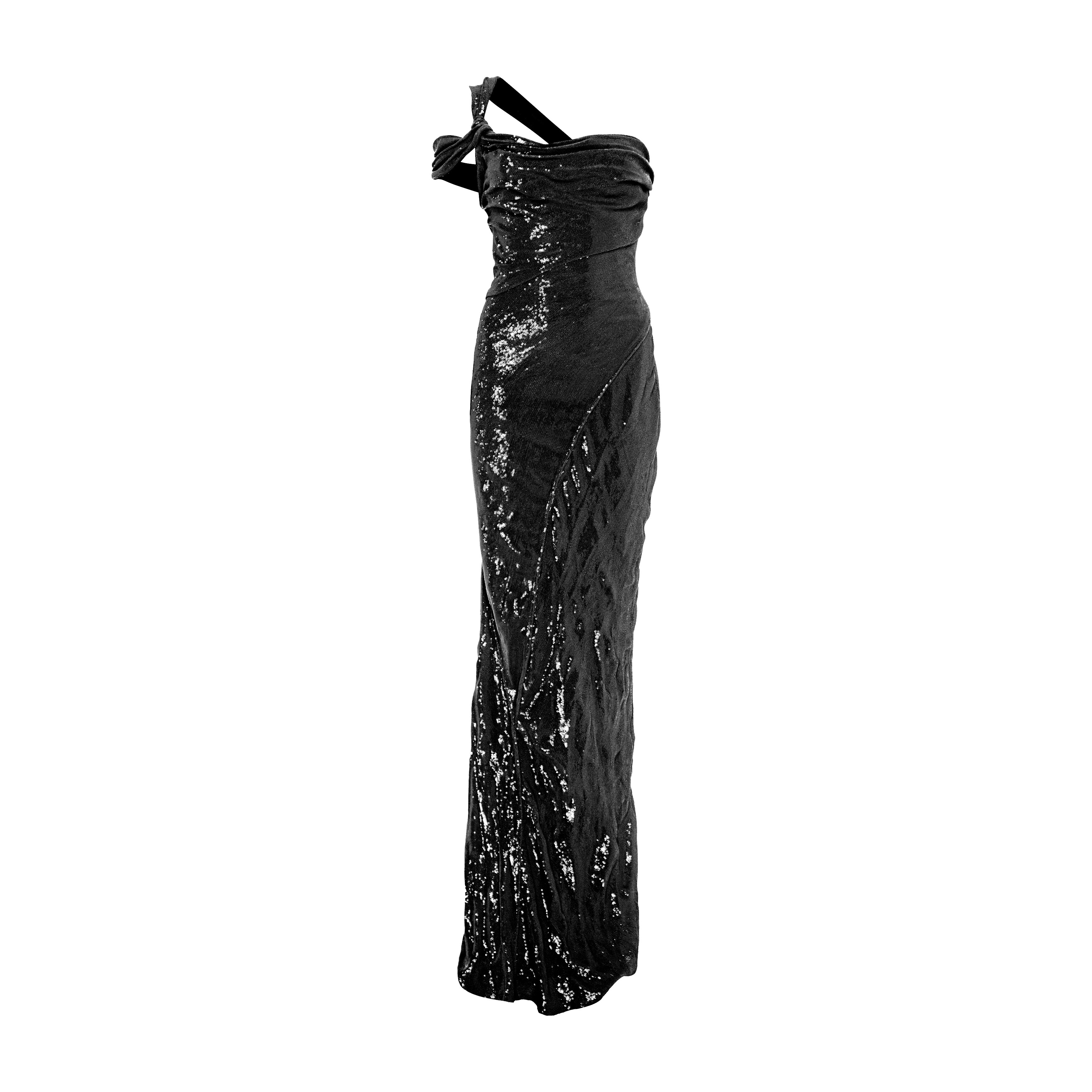 Hand pleated draped payette gown - Image 5