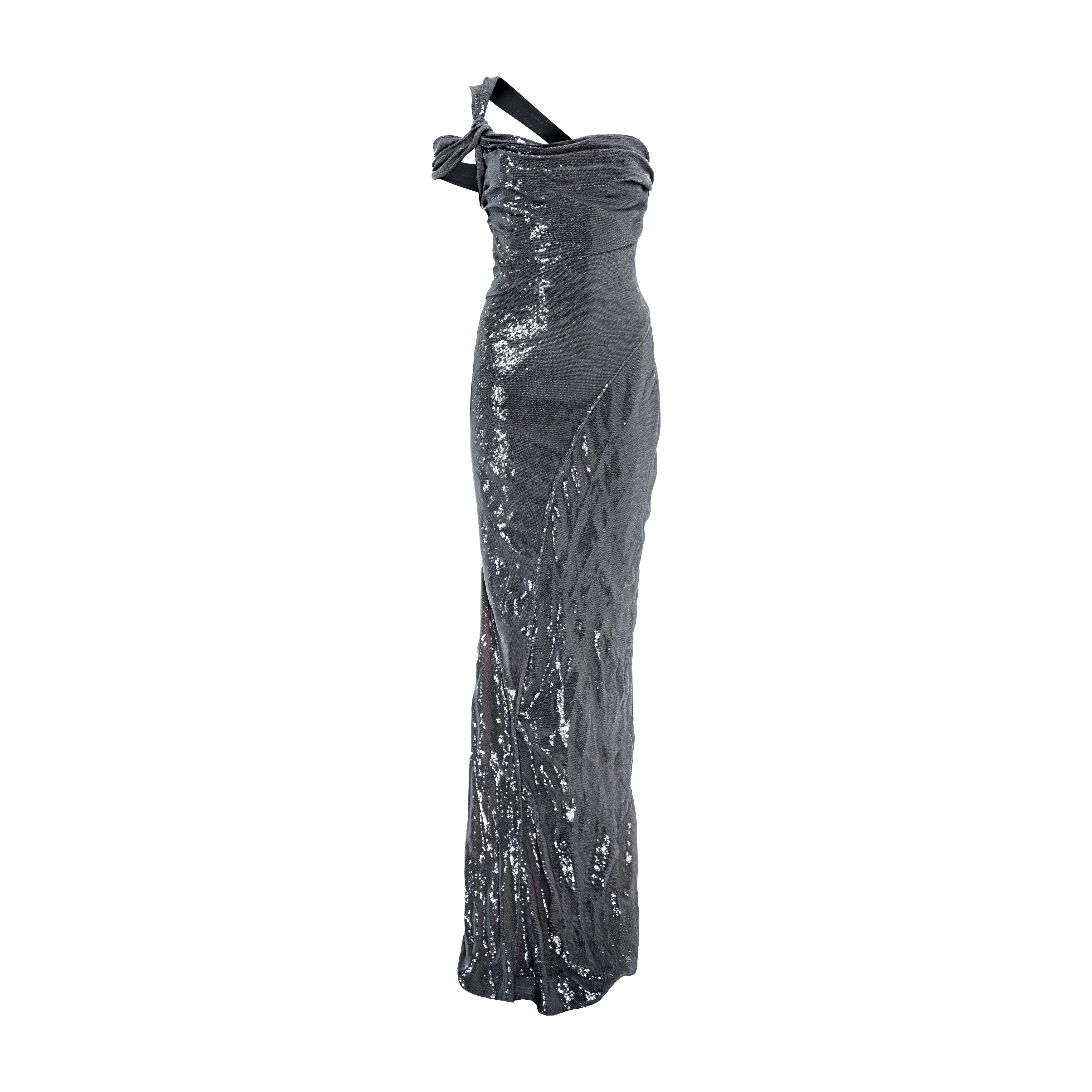 Hand pleated draped payette gown - Image 7