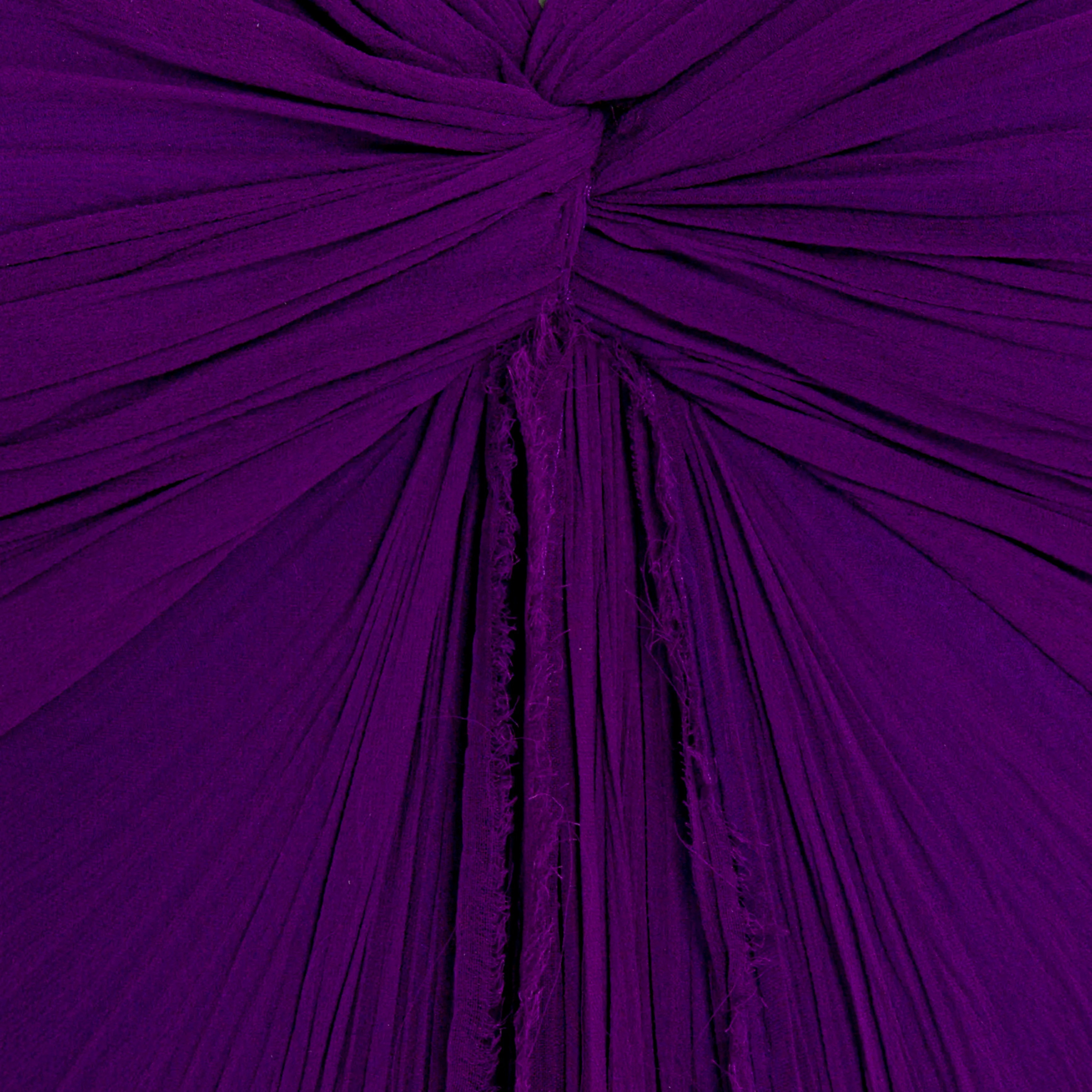 Hand pleated long sleeves silk georgette gown - Image 6