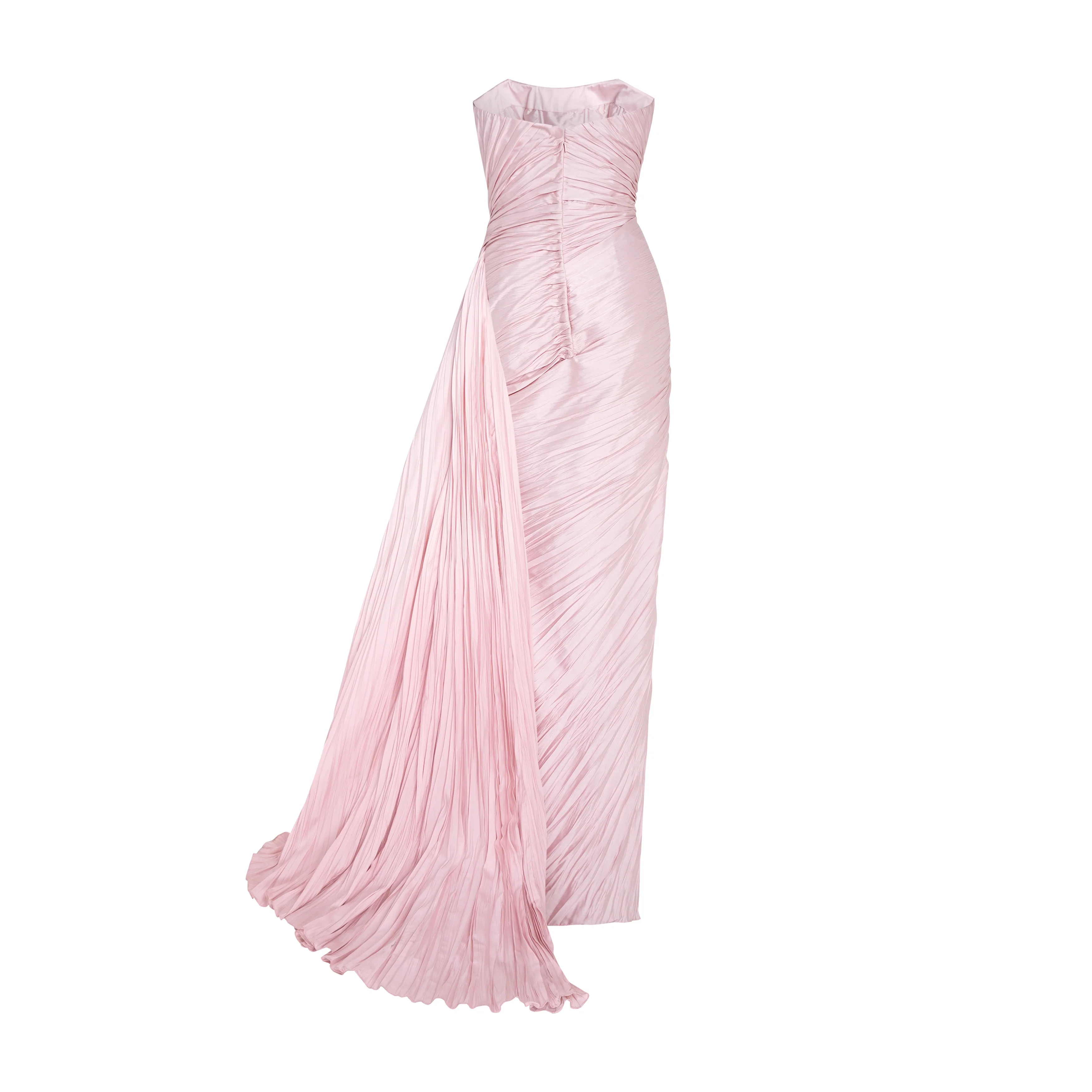 Hand Pleated Slip Silk Gown - Image 3