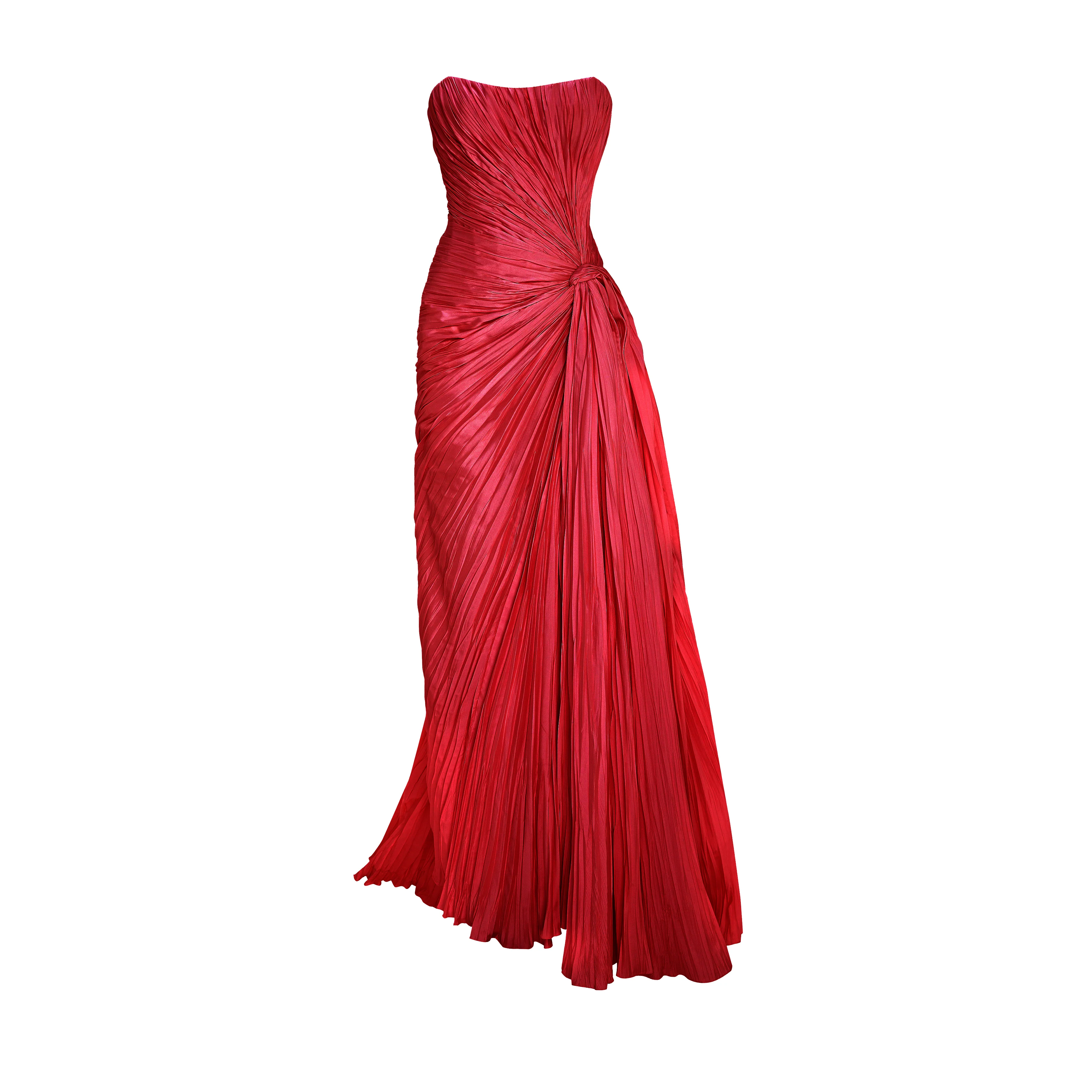 Hand Pleated Slip Silk Gown - Image 6