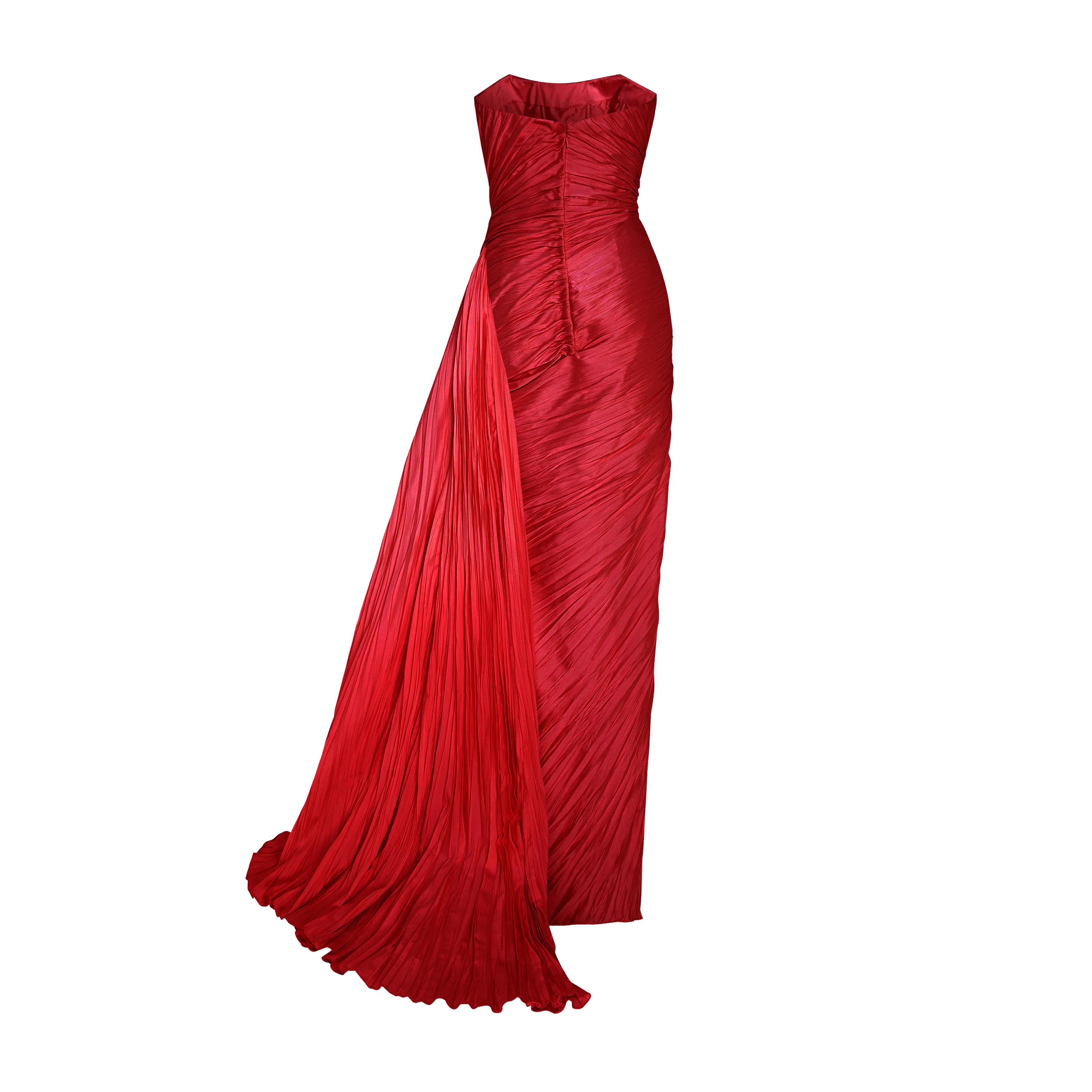 Hand Pleated Slip Silk Gown - Image 7