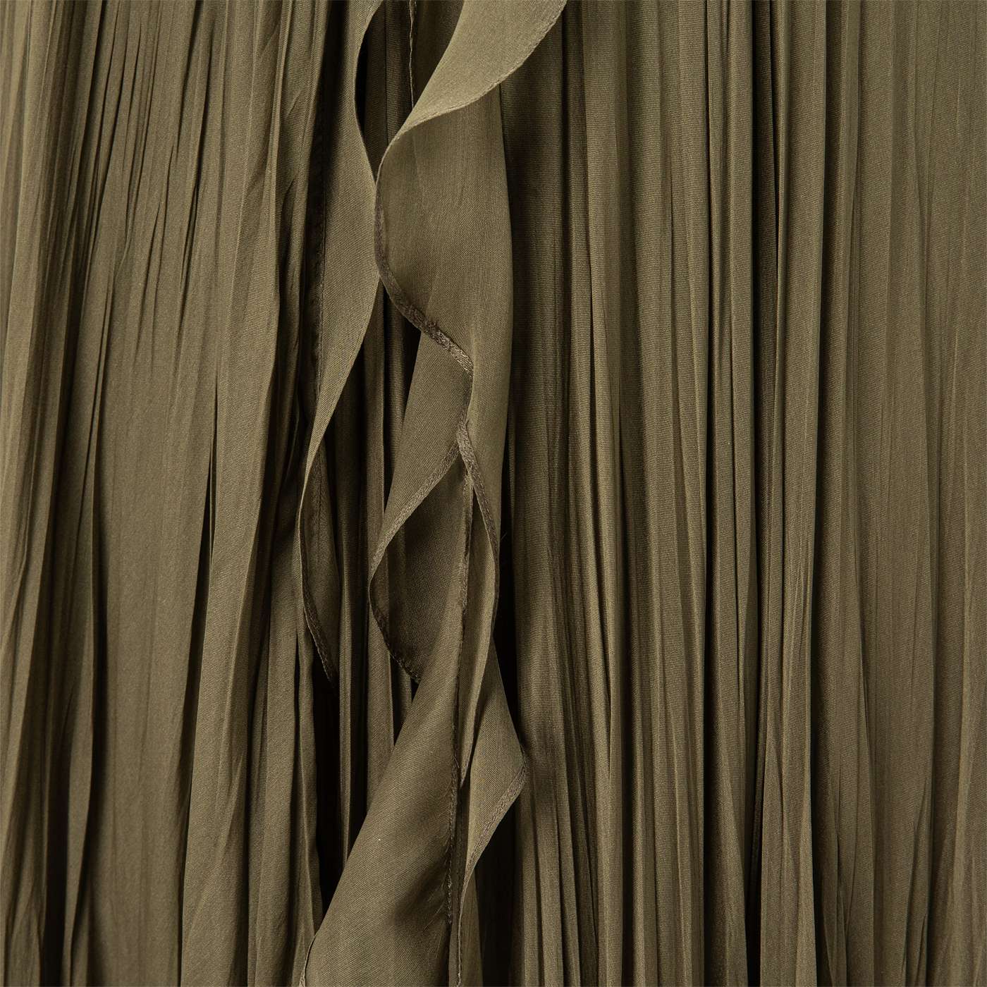 High Neck Pleated Chiffon Silk Dress - Image 5