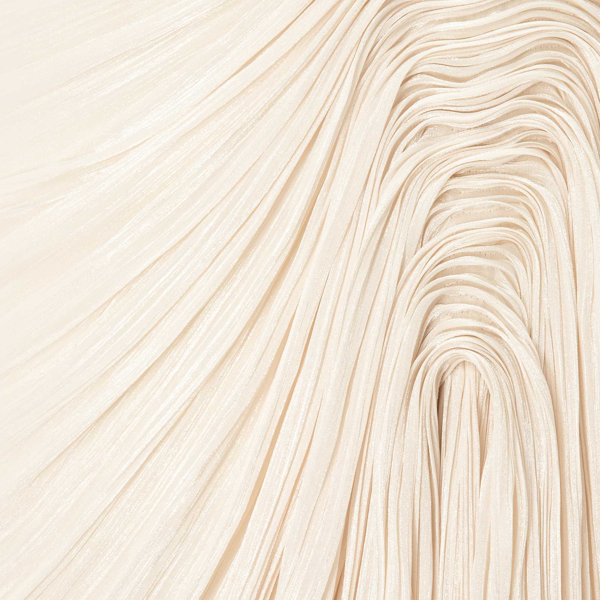 High Neck Pleated Satin Dress - Image 5