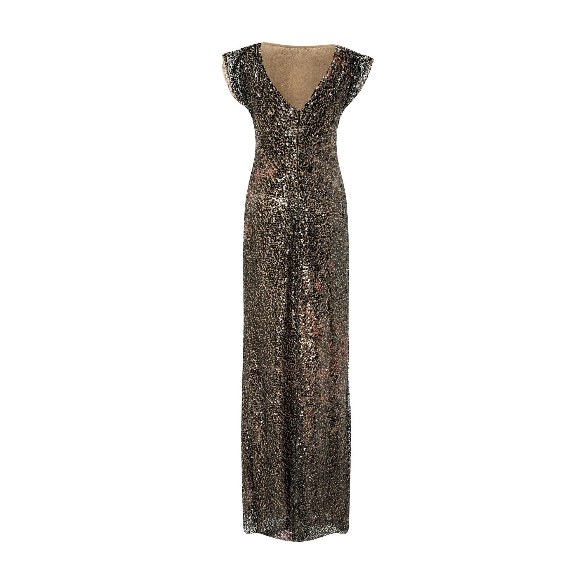 High Neck Sequins Dress - Image 4