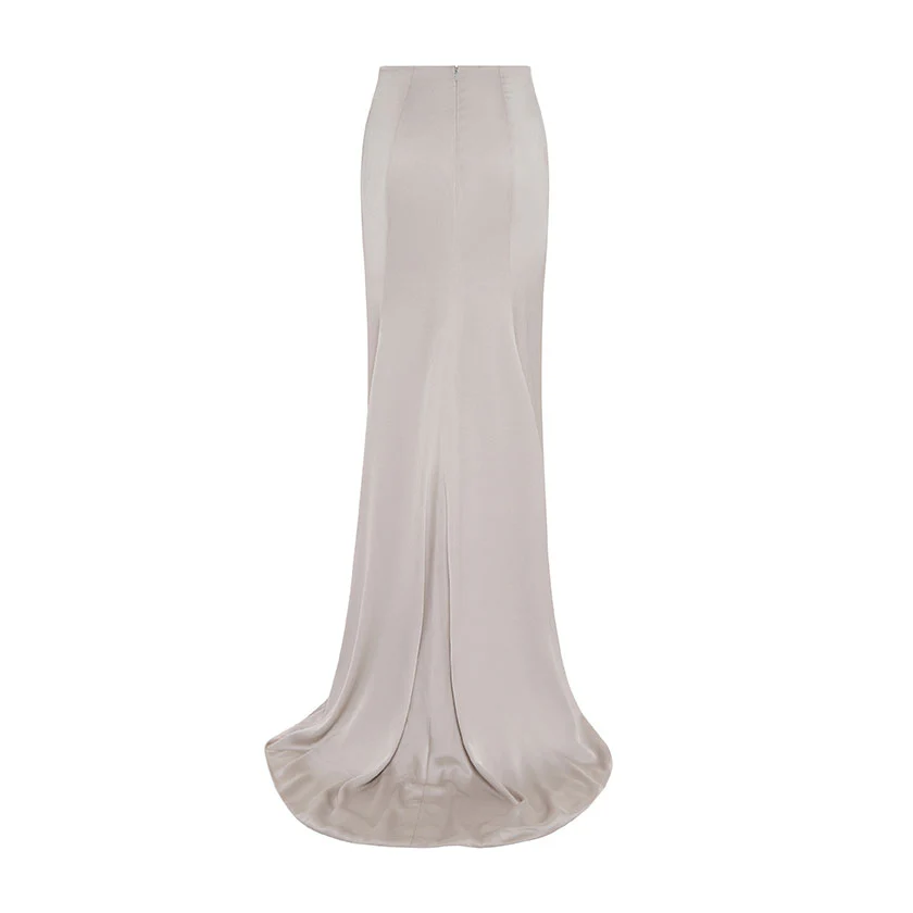 LONG SATIN SKIRT - Image 3