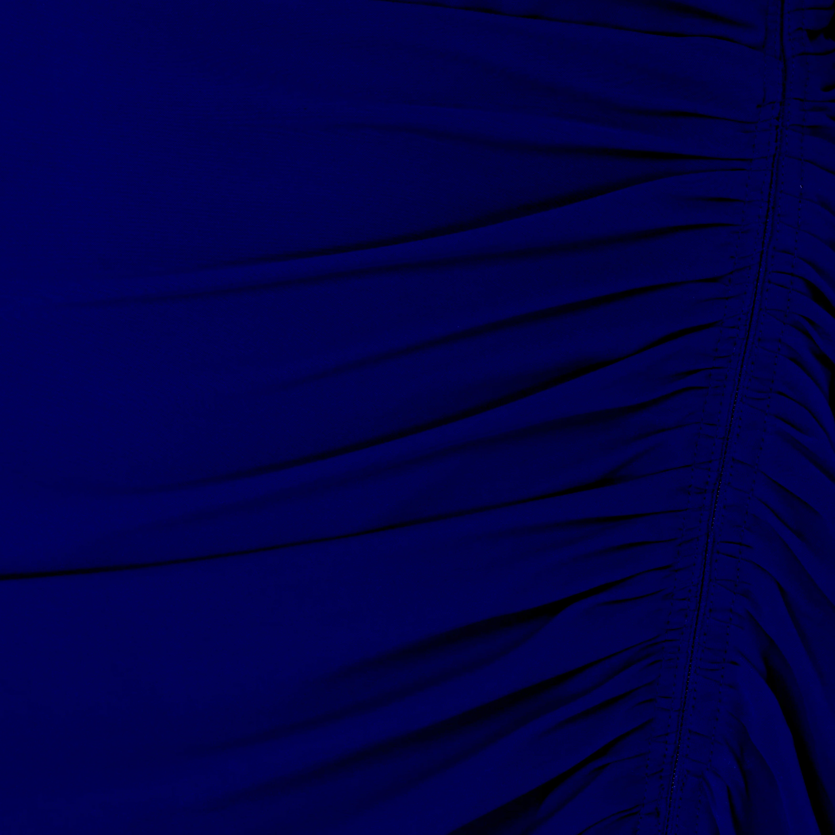 Long sleeve draped Crepe gown with slit - Image 7