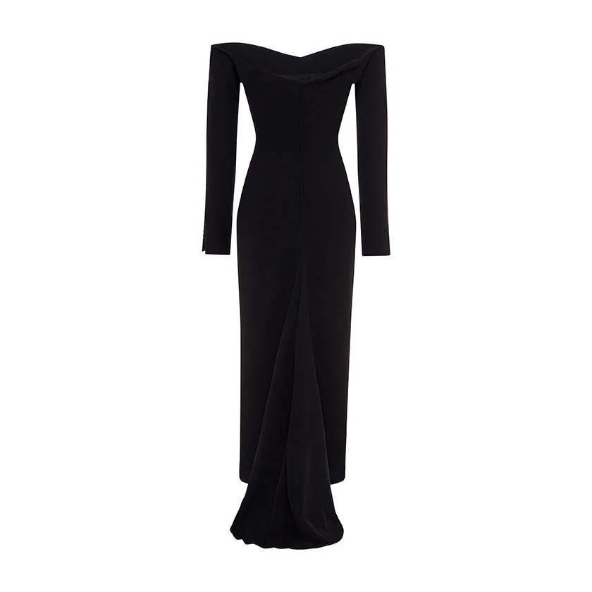 LONG SLEEVES CREPE GOWN - Image 3