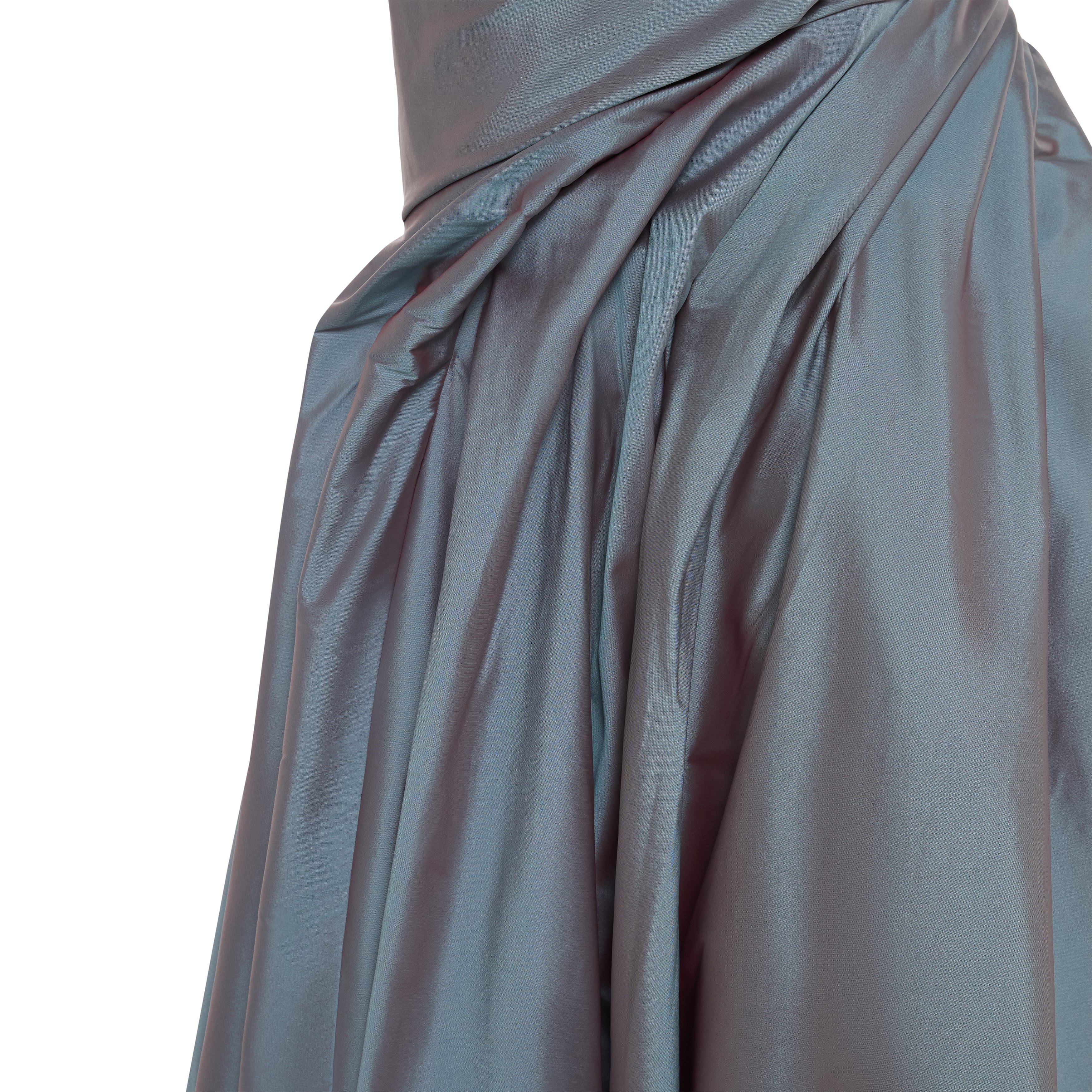 LOURDES - ASYMMETRICAL TWO-TONE TAFFETA FISH-CUT GOWN - Image 4
