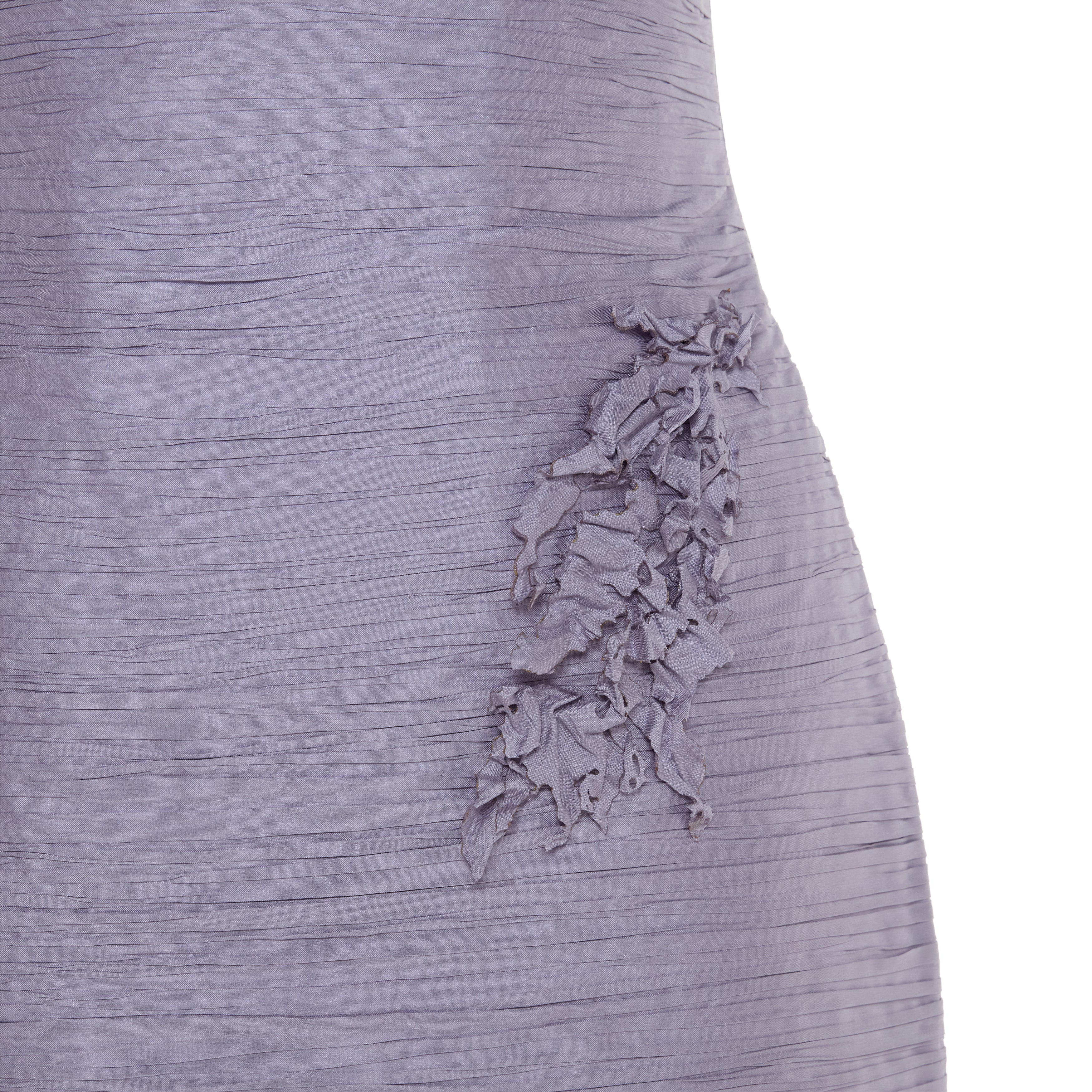 MARISOL - STRAPPY PLEATED TAFFETA GOWN WITH EMBROIDERY - Image 4