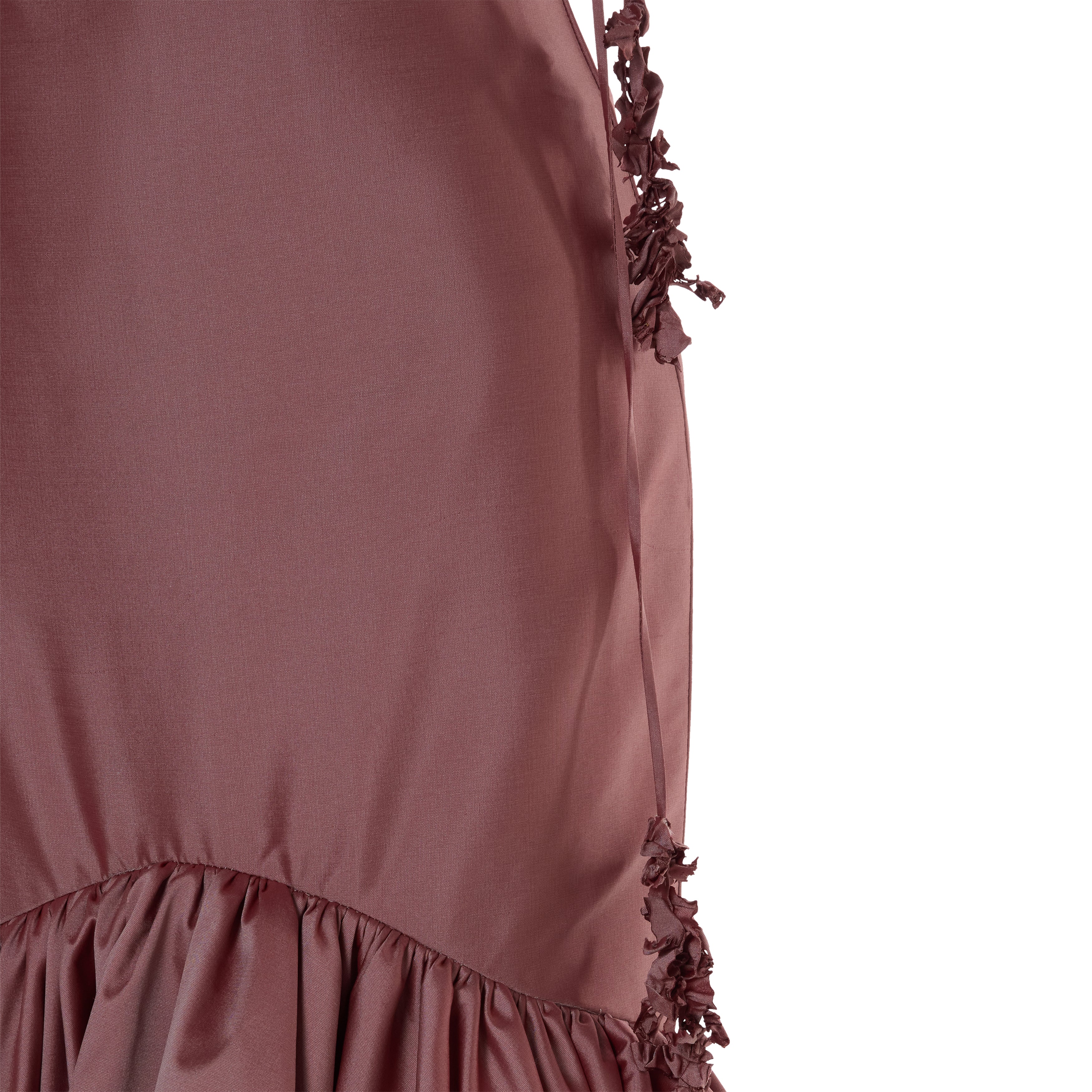 MELISA - TAFFETA FISH-CUT GOWN WITH EMBROIDERED STRAPS - Image 4