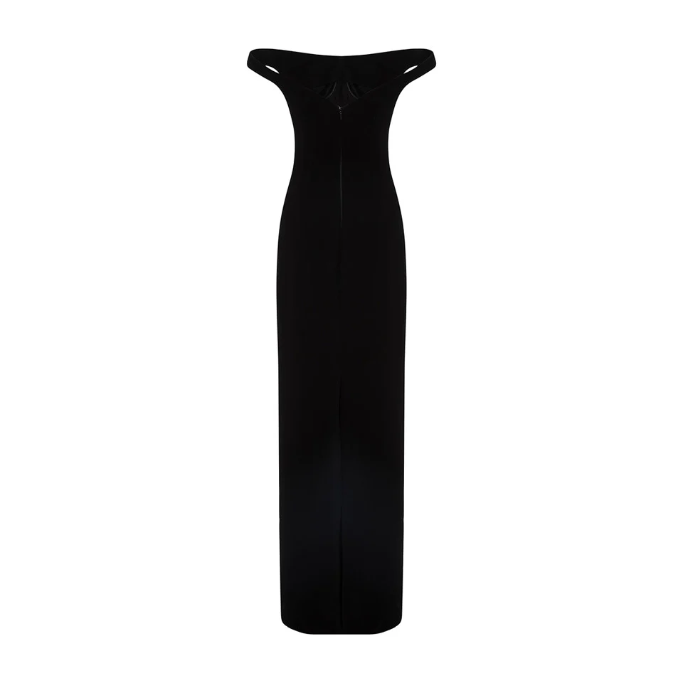 OFF SHOULDER CREPE DRESS WITH CORSET INSIDE - Image 4