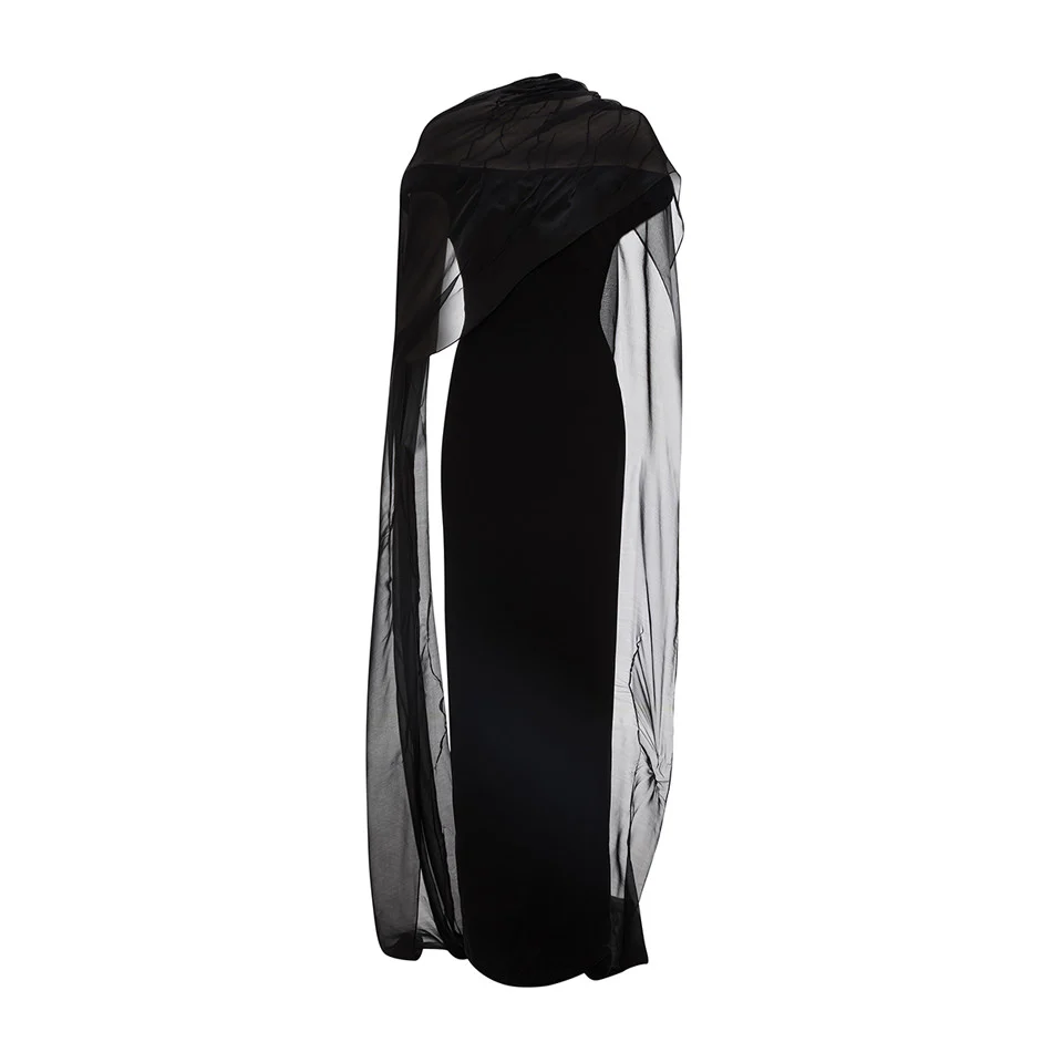 OFF SHOULDER CREPE DRESS WITH CORSET INSIDE - Image 5