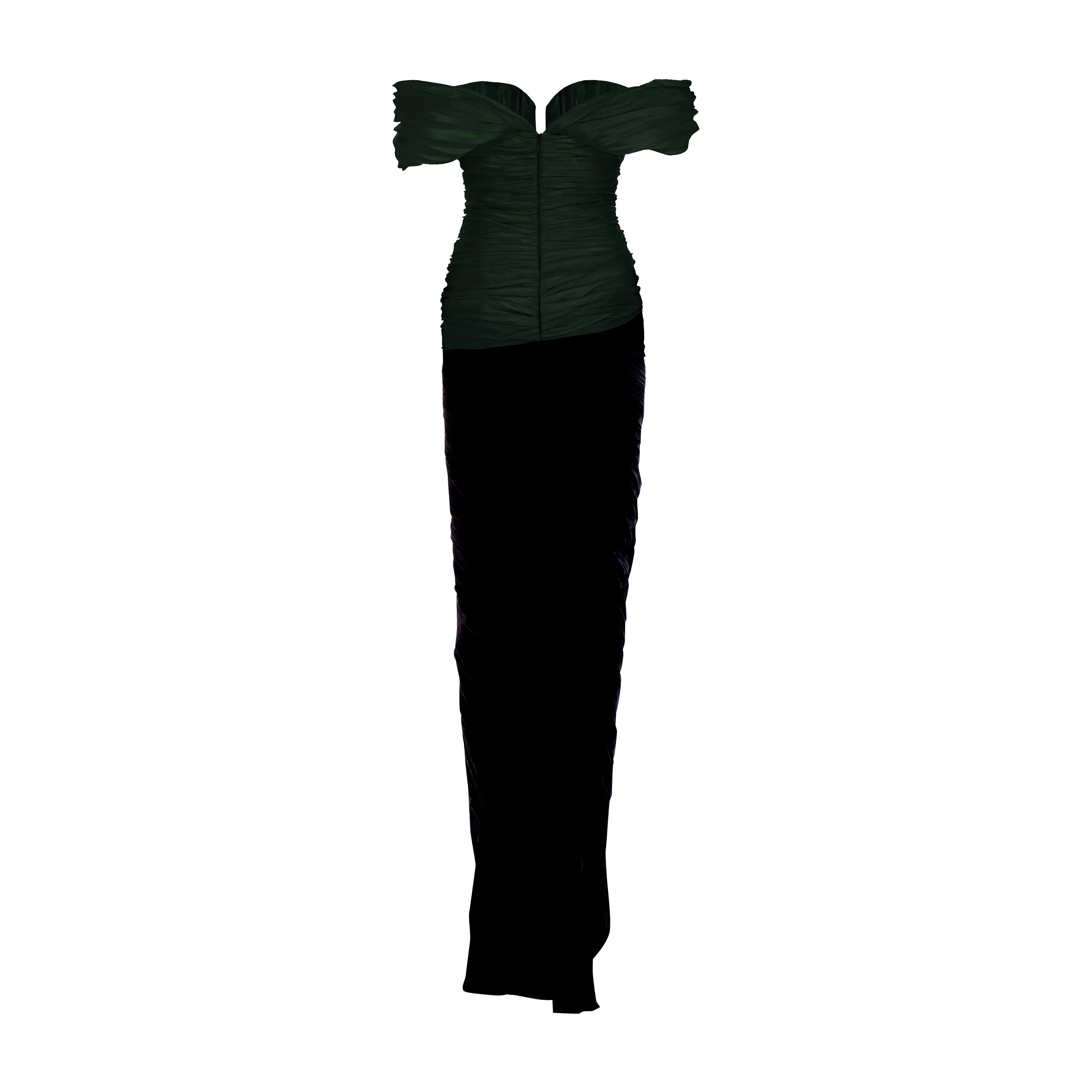 Off Shoulder hand pleated mikado top and hand pleated Taffeta skirt - Image 6
