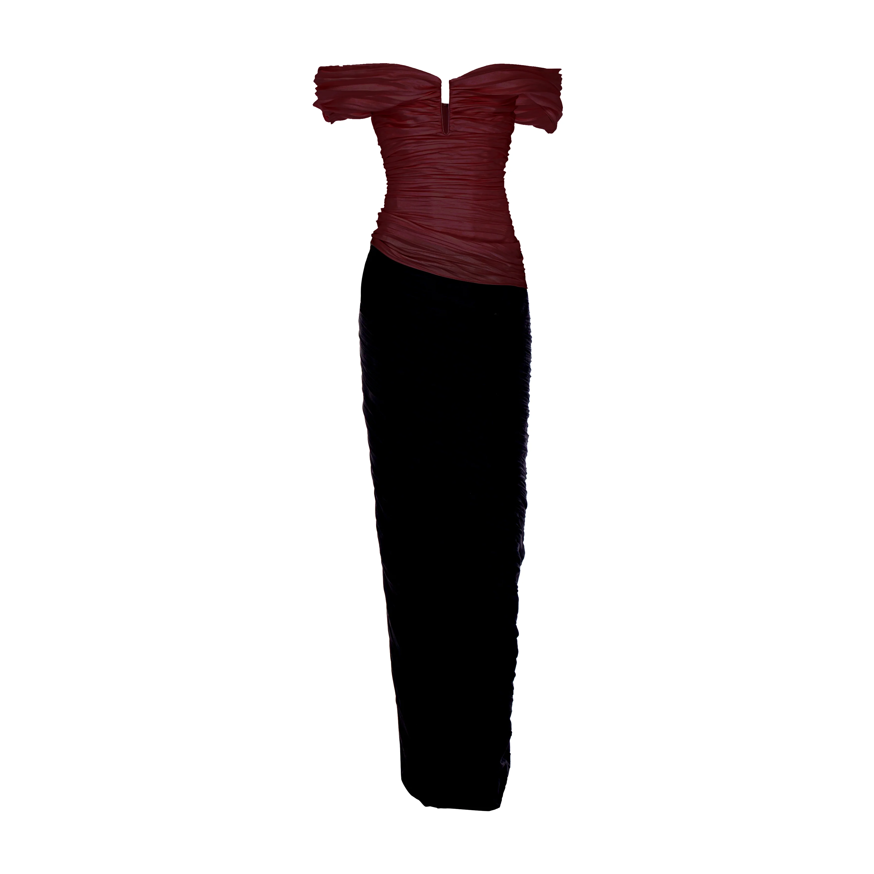 Off Shoulder hand pleated mikado top and hand pleated Taffeta skirt - Image 7