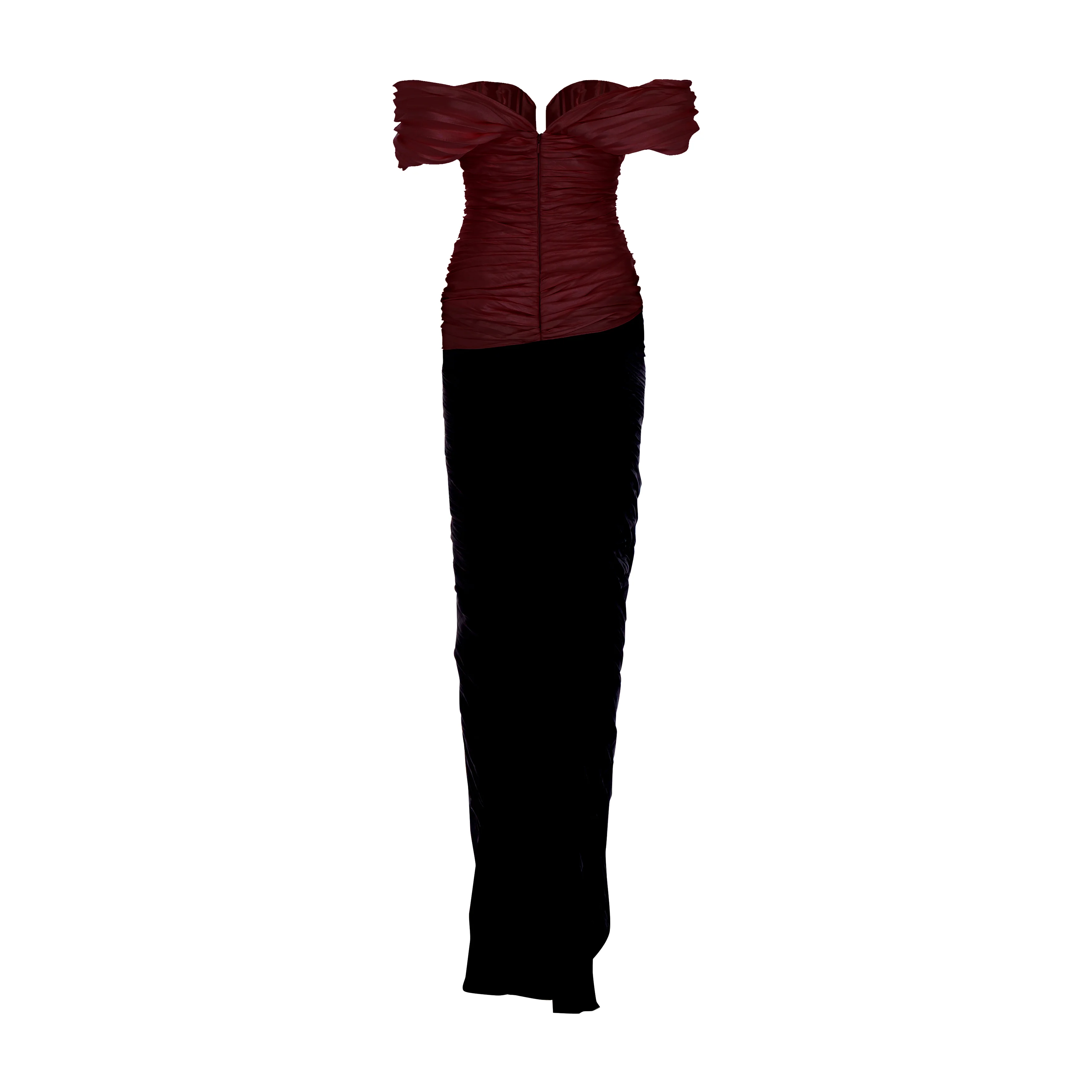 Off Shoulder hand pleated mikado top and hand pleated Taffeta skirt - Image 8