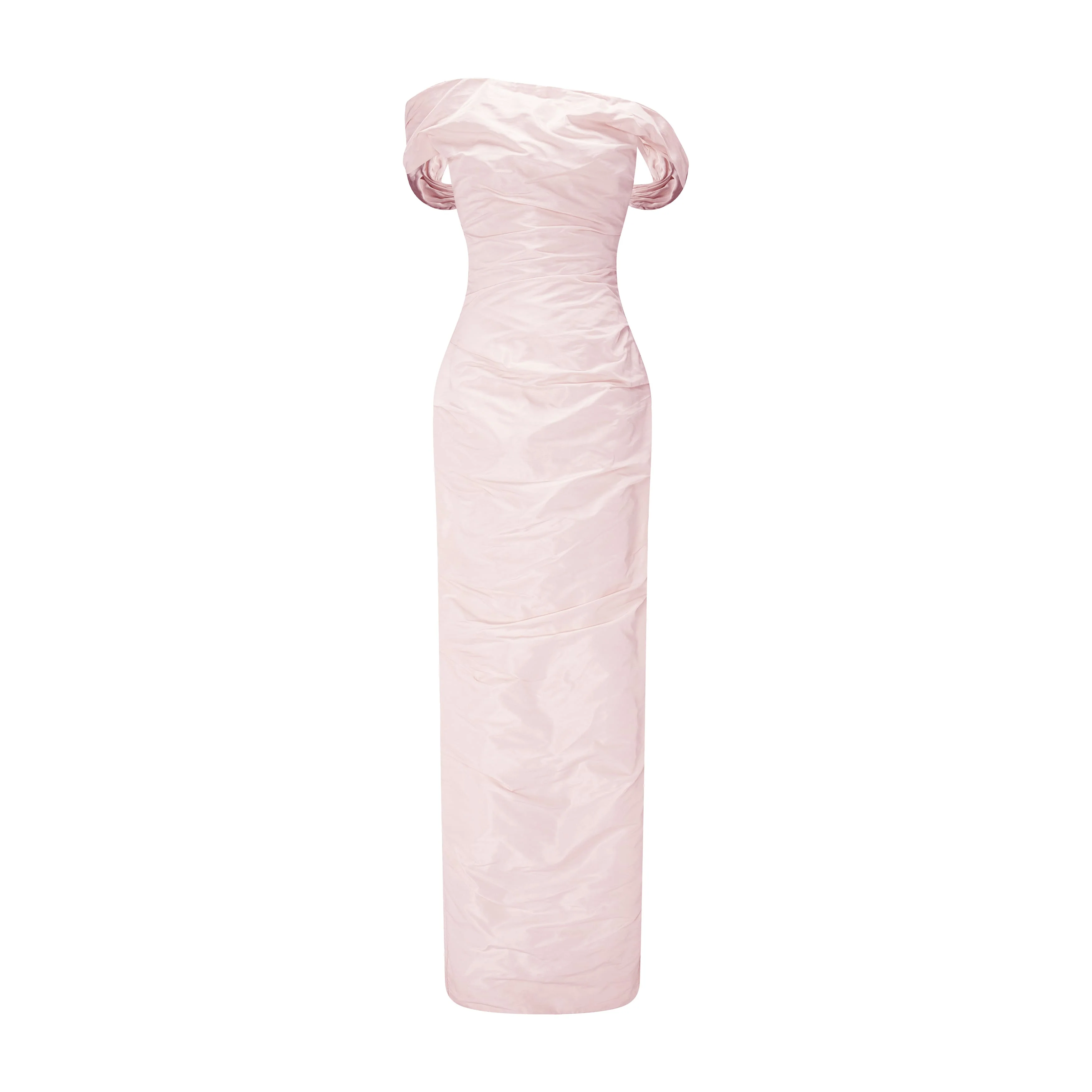 Off-Shoulder Taffeta Dress With Wire Outline - Image 8
