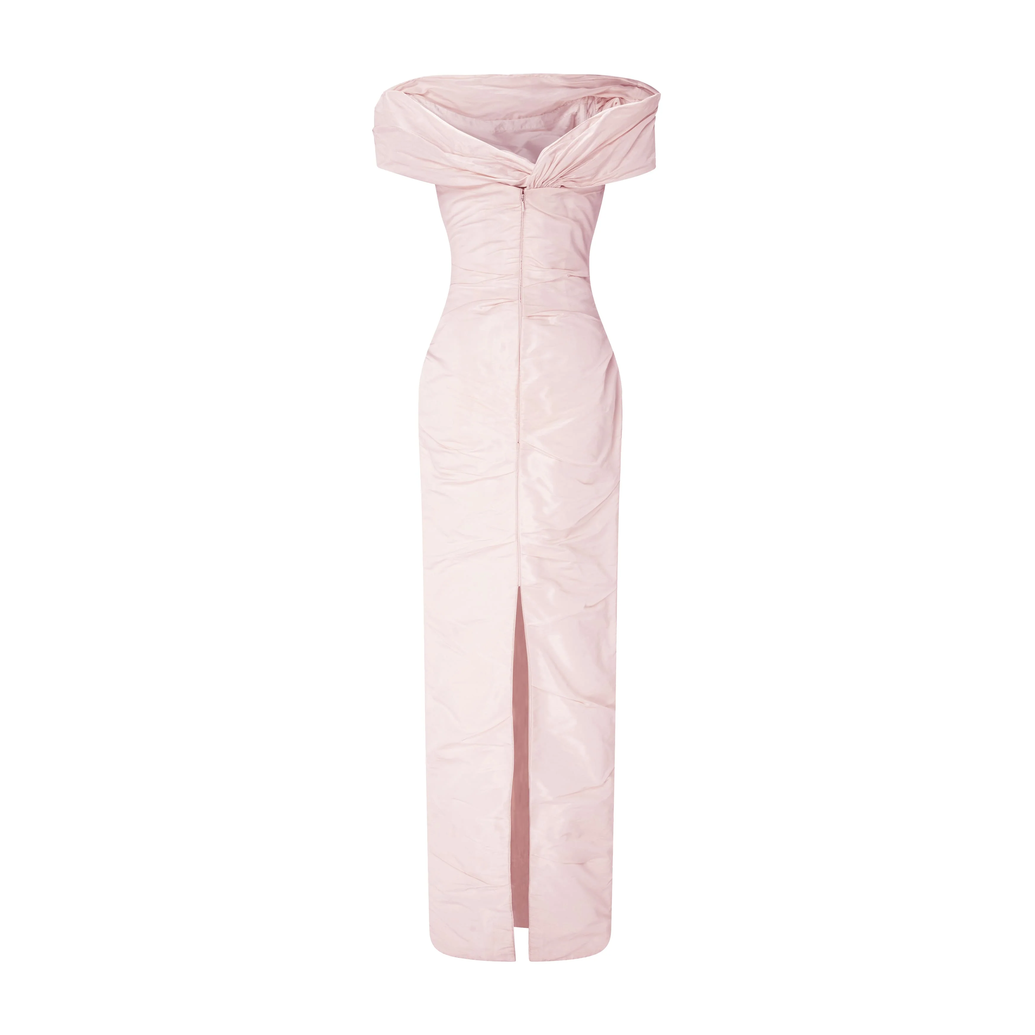 Off-Shoulder Taffeta Dress With Wire Outline - Image 9
