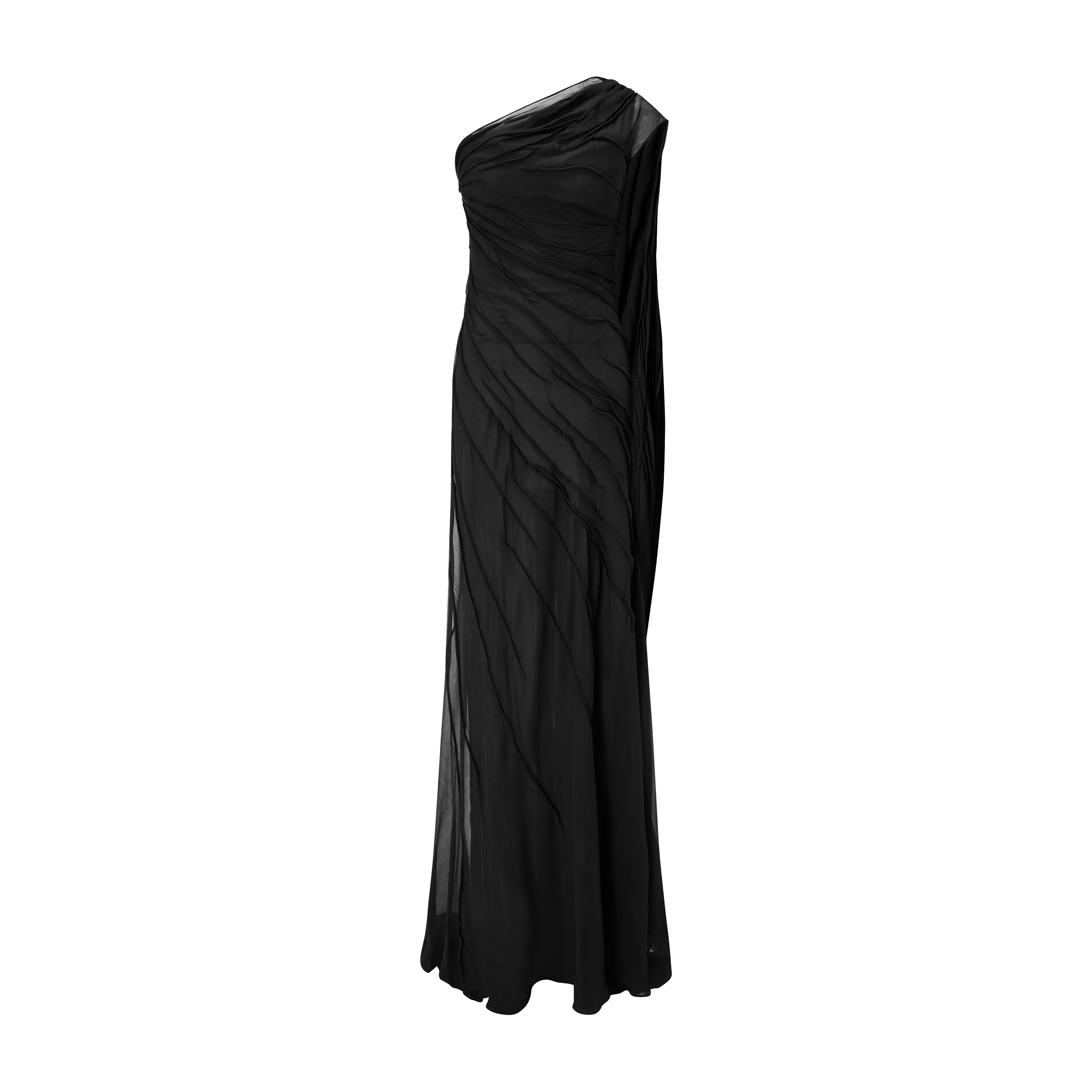 One Shoulder Silk Georgette Dress - Image 7