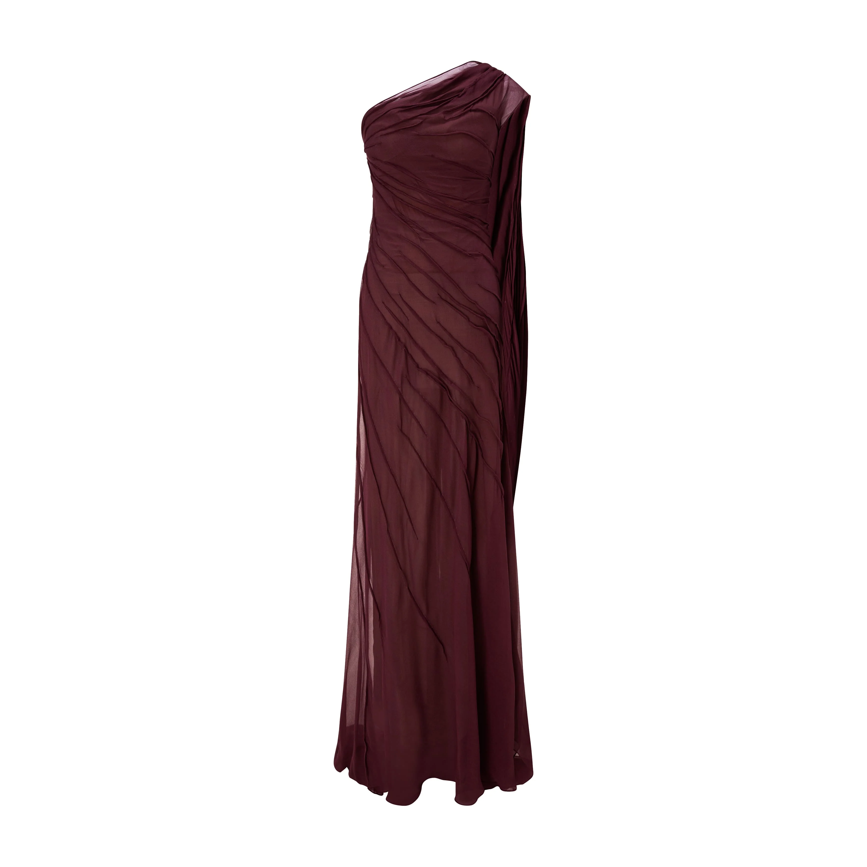 One Shoulder Silk Georgette Dress - Image 9